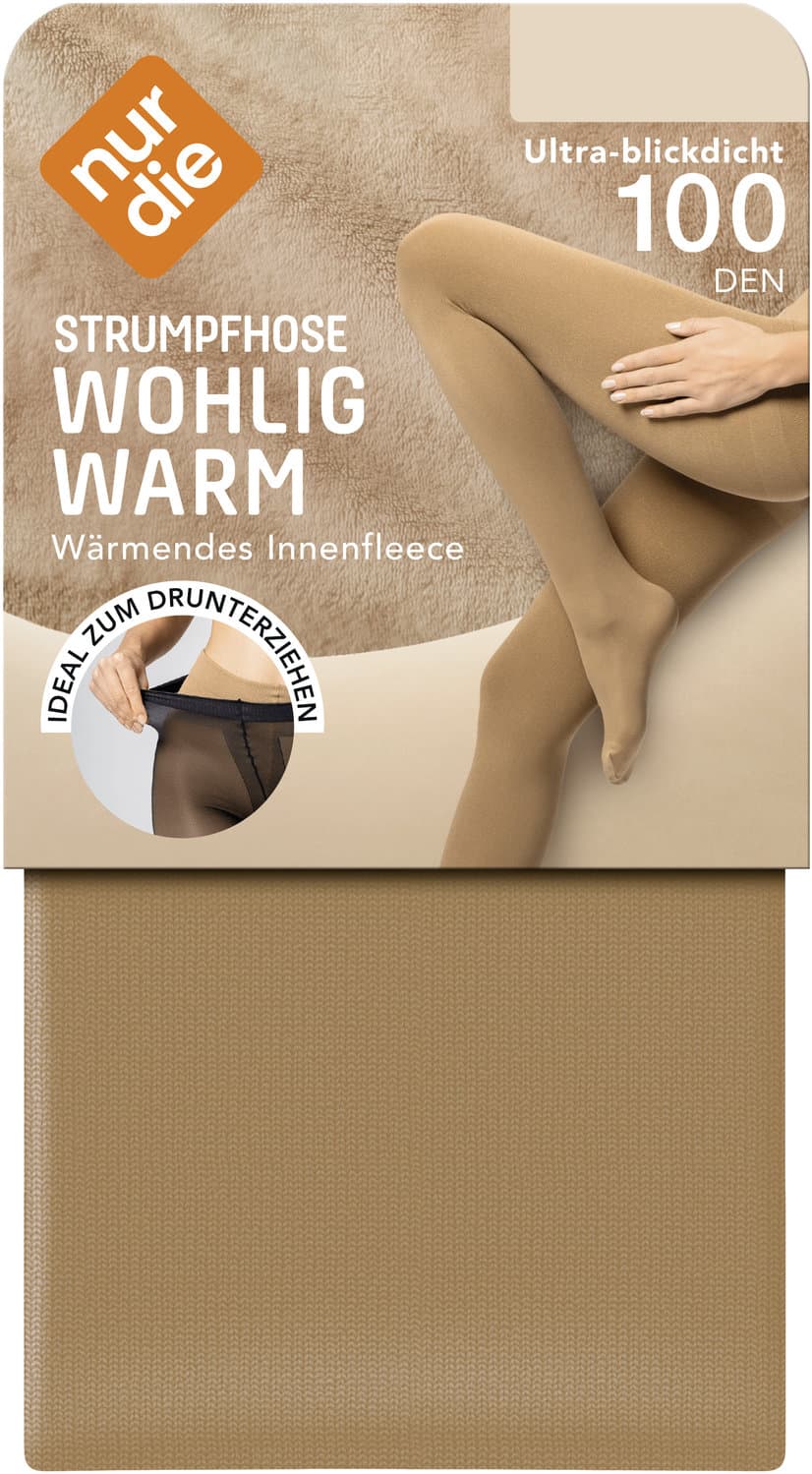 NUR DIE Damen Feinstrumpfhose Wohlig Warm 100 DEN