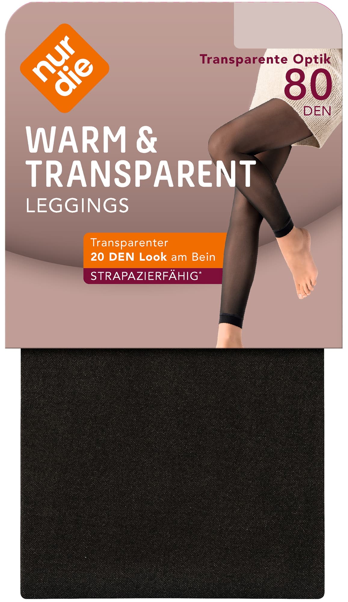 NUR DIE Damen Leggings Warm und Transparent 80 DEN