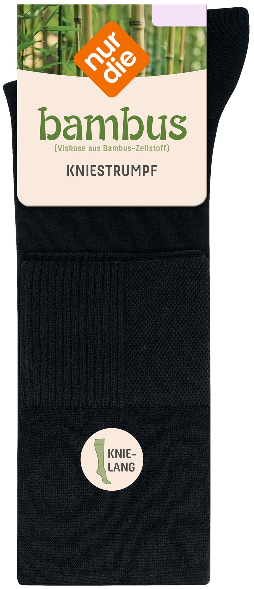 NUR DIE Damen Bambus Kniestrümpfe hoch
