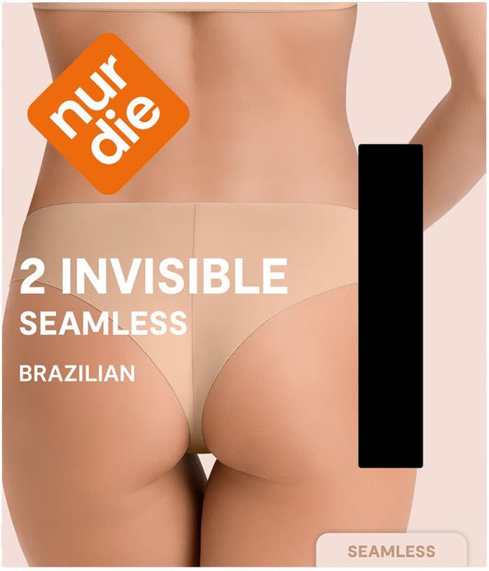 NUR DIE Seamless Damen Invisible Brazilian Slips 2er Pack