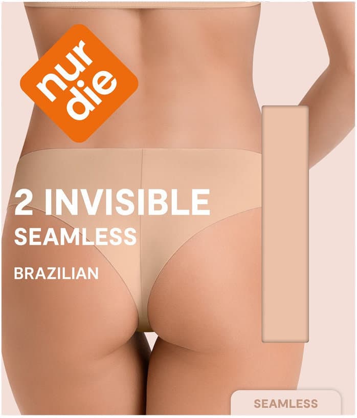 NUR DIE Seamless Damen Invisible Brazilian Slips 2er Pack