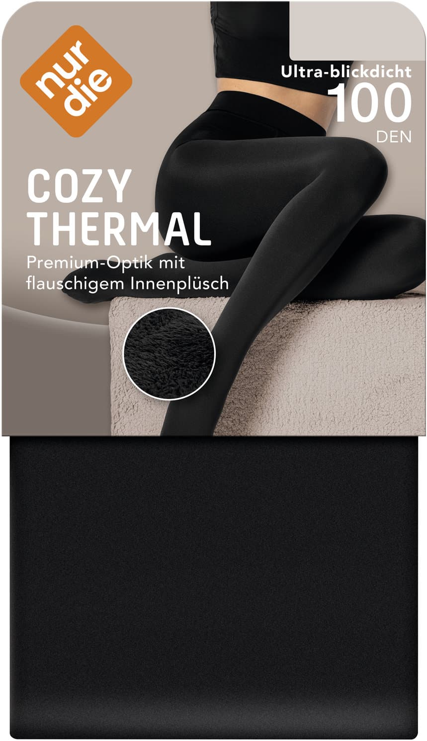 NUR DIE Damen Strumpfhose Cozy Thermal 100 DEN