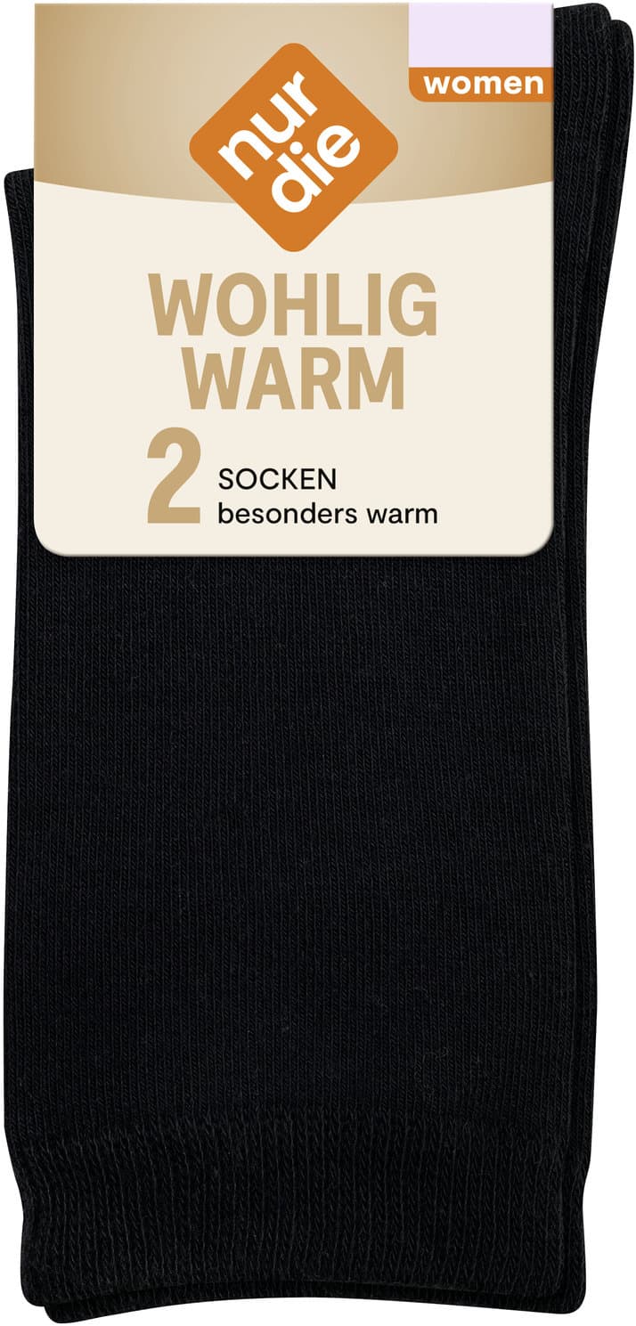 NUR DIE Damen Thermosocken Wohlig Warm 2er Pack