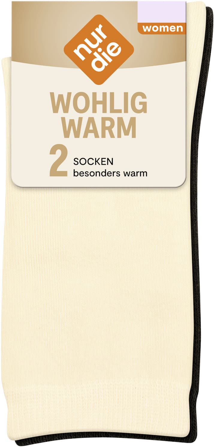 NUR DIE Damen Thermosocken Wohlig Warm 2er Pack