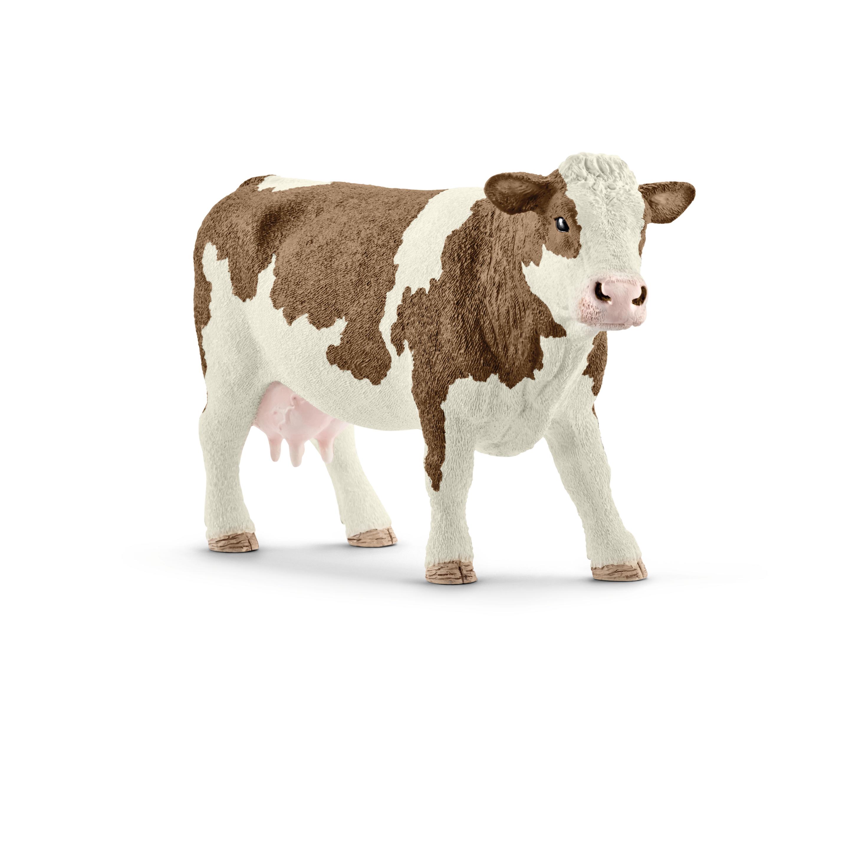 Schleich 13801 - Farm World - Bauernhoftiere - Fleckvieh-Kuh