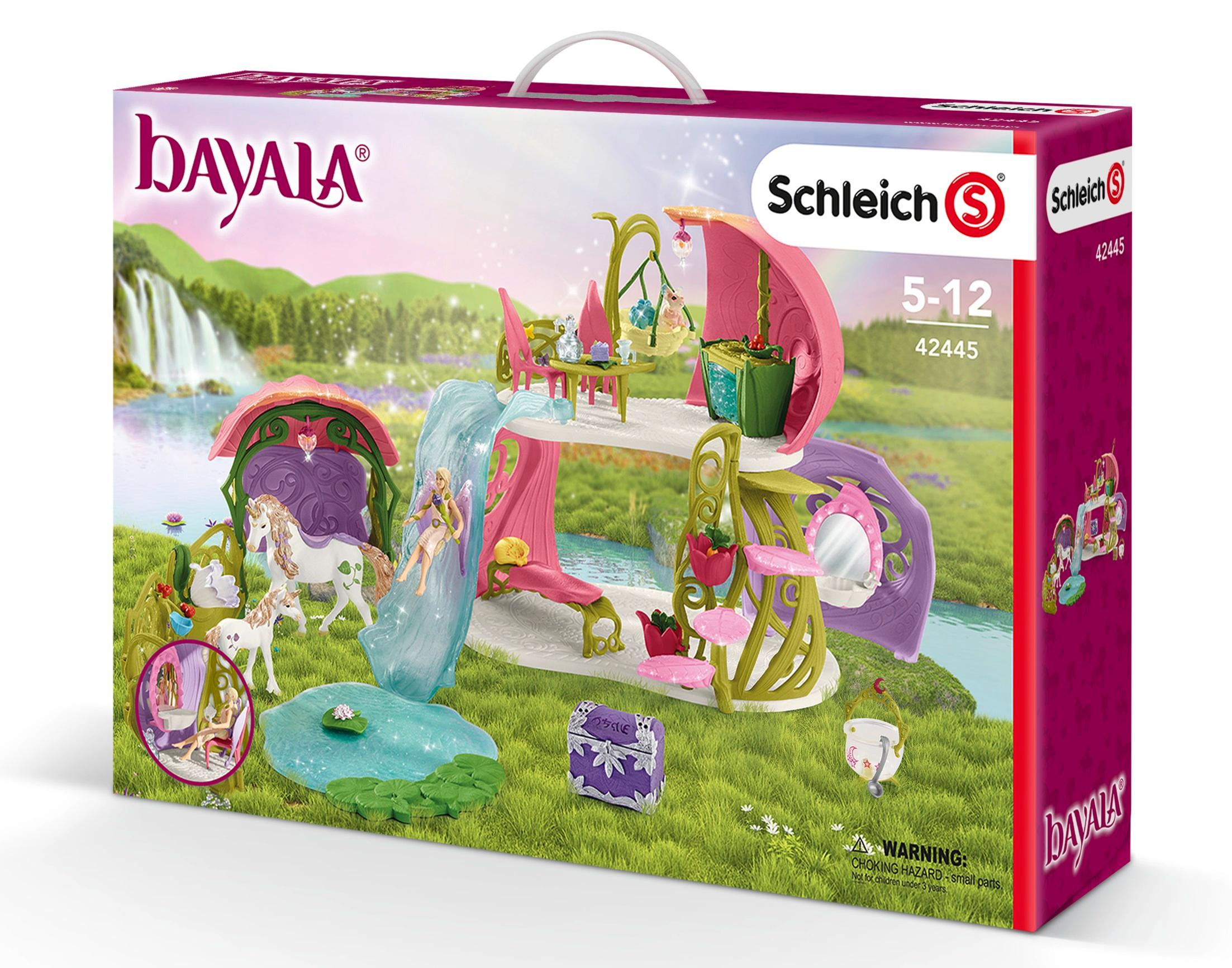 Produktbild Schleich 42445 - bayala - Glitzerndes Blütenhaus mit Einhörnern, See und Stall 2 von 15