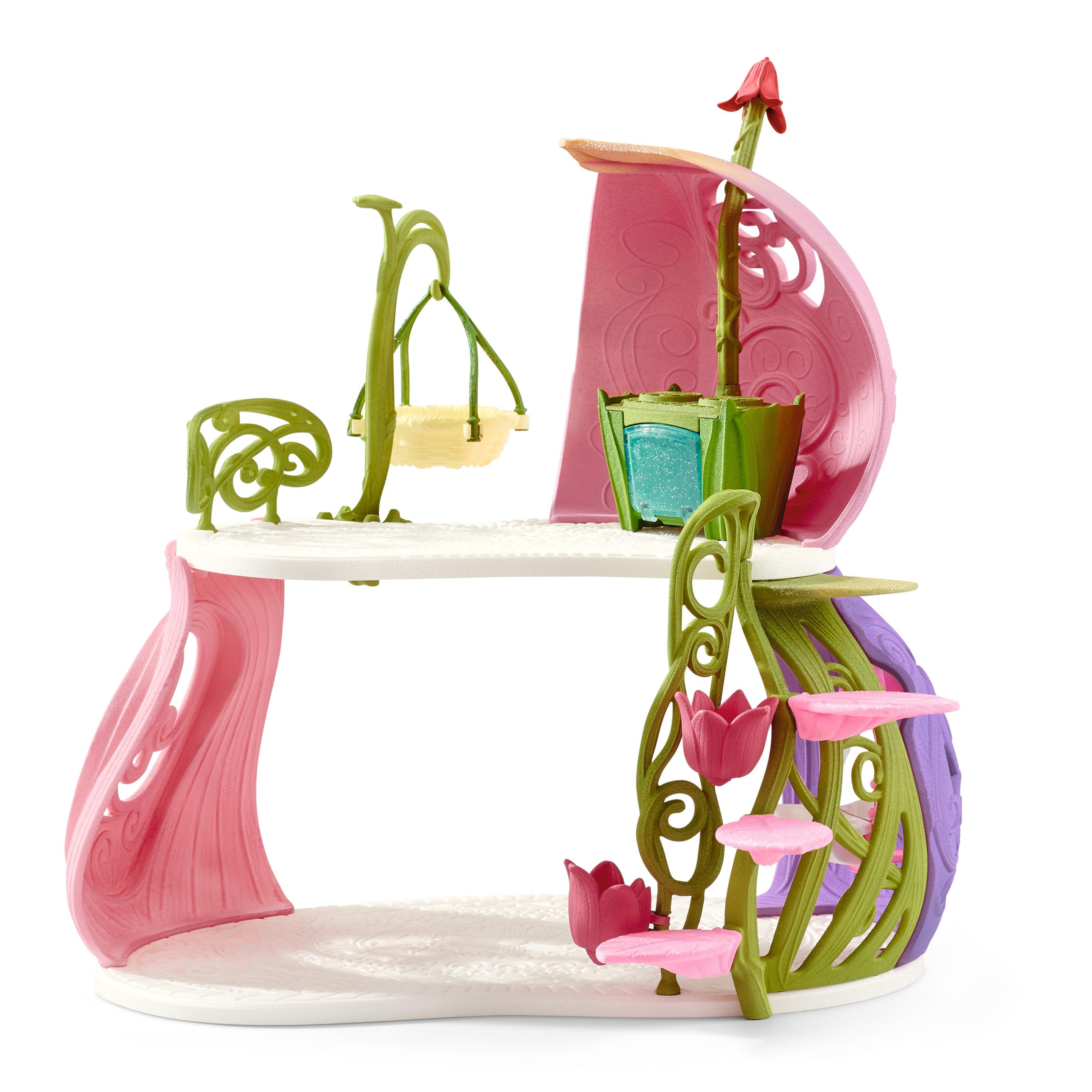 Produktbild Schleich 42445 - bayala - Glitzerndes Blütenhaus mit Einhörnern, See und Stall 9 von 15