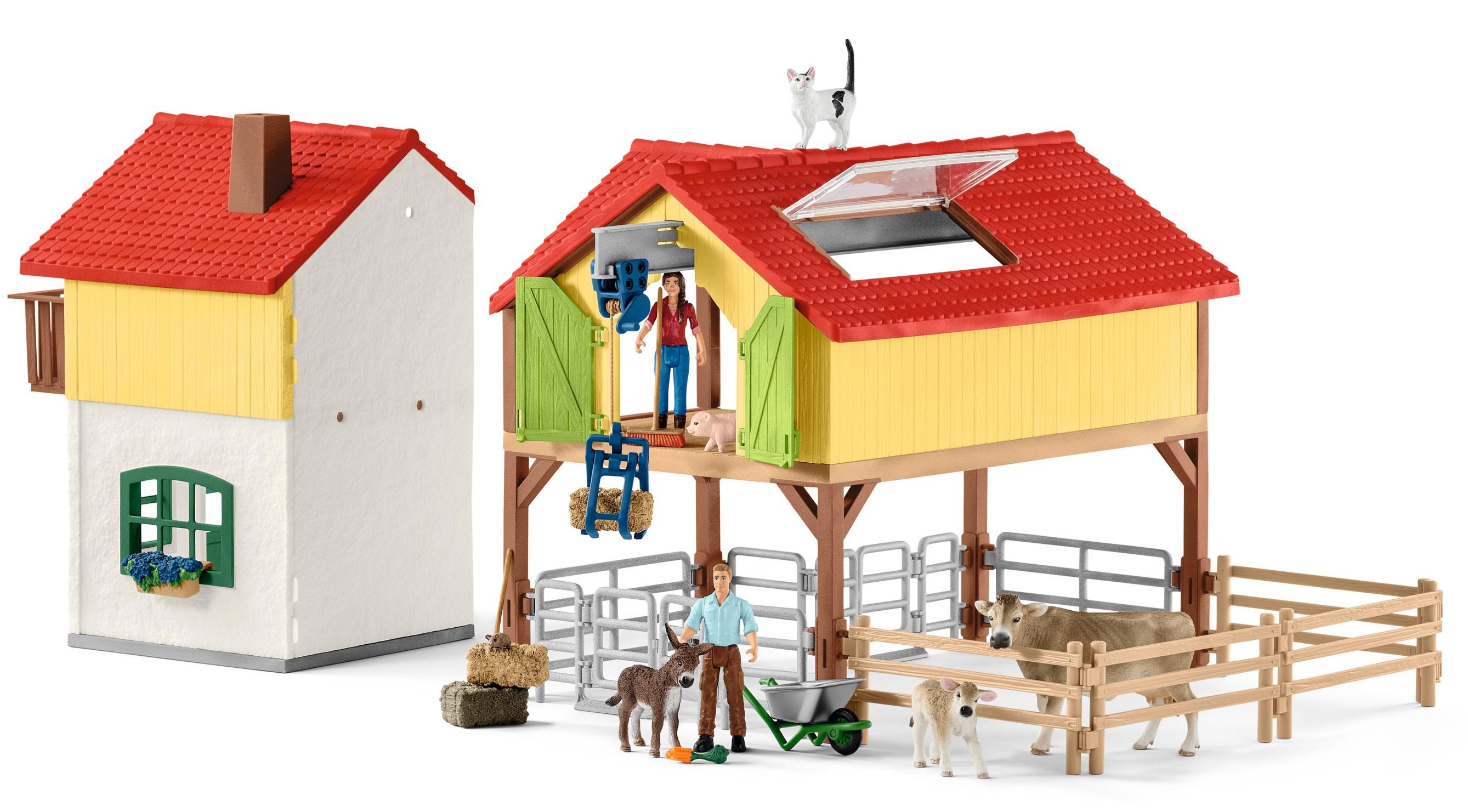 Produktbild Schleich 42407 - Farm World - Bauernhaus mit Stall und Tieren 3 von 19