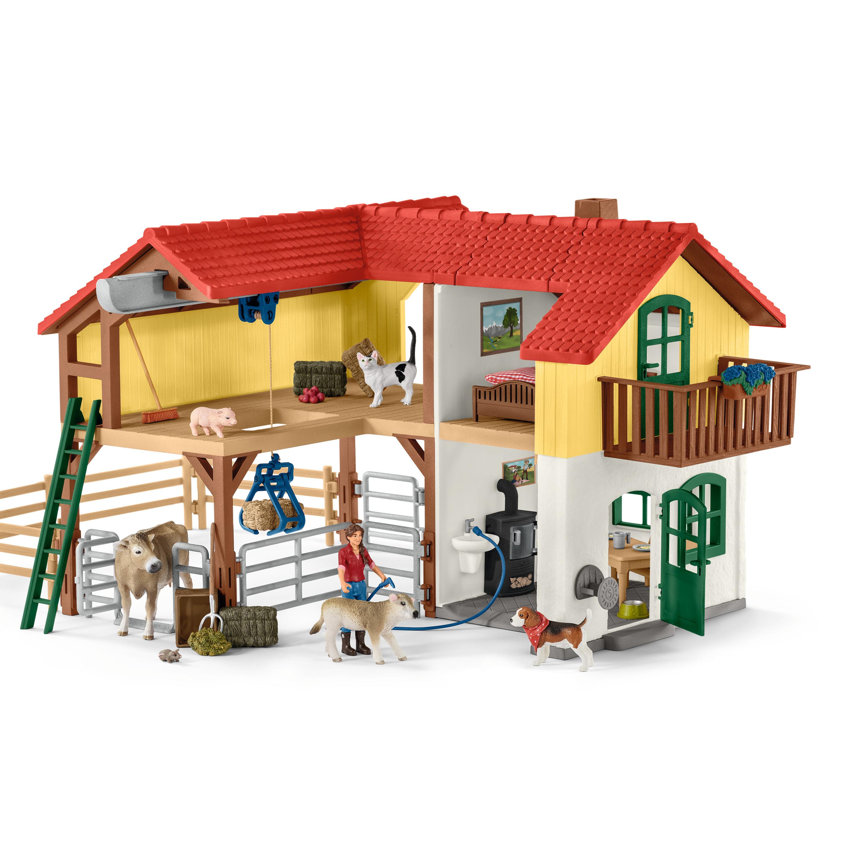 Produktbild Schleich 42407 - Farm World - Bauernhaus mit Stall und Tieren 7 von 19