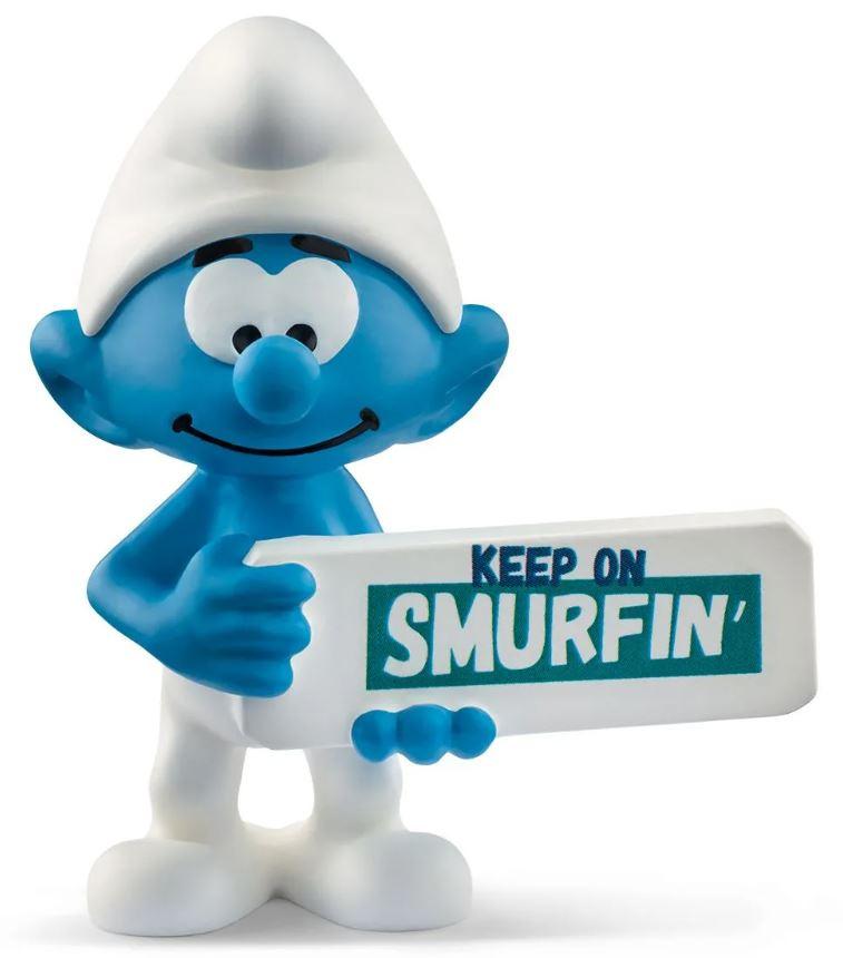 Schleich 20843 - Die Schlümpfe - Schlumpf Smurfin Schild
