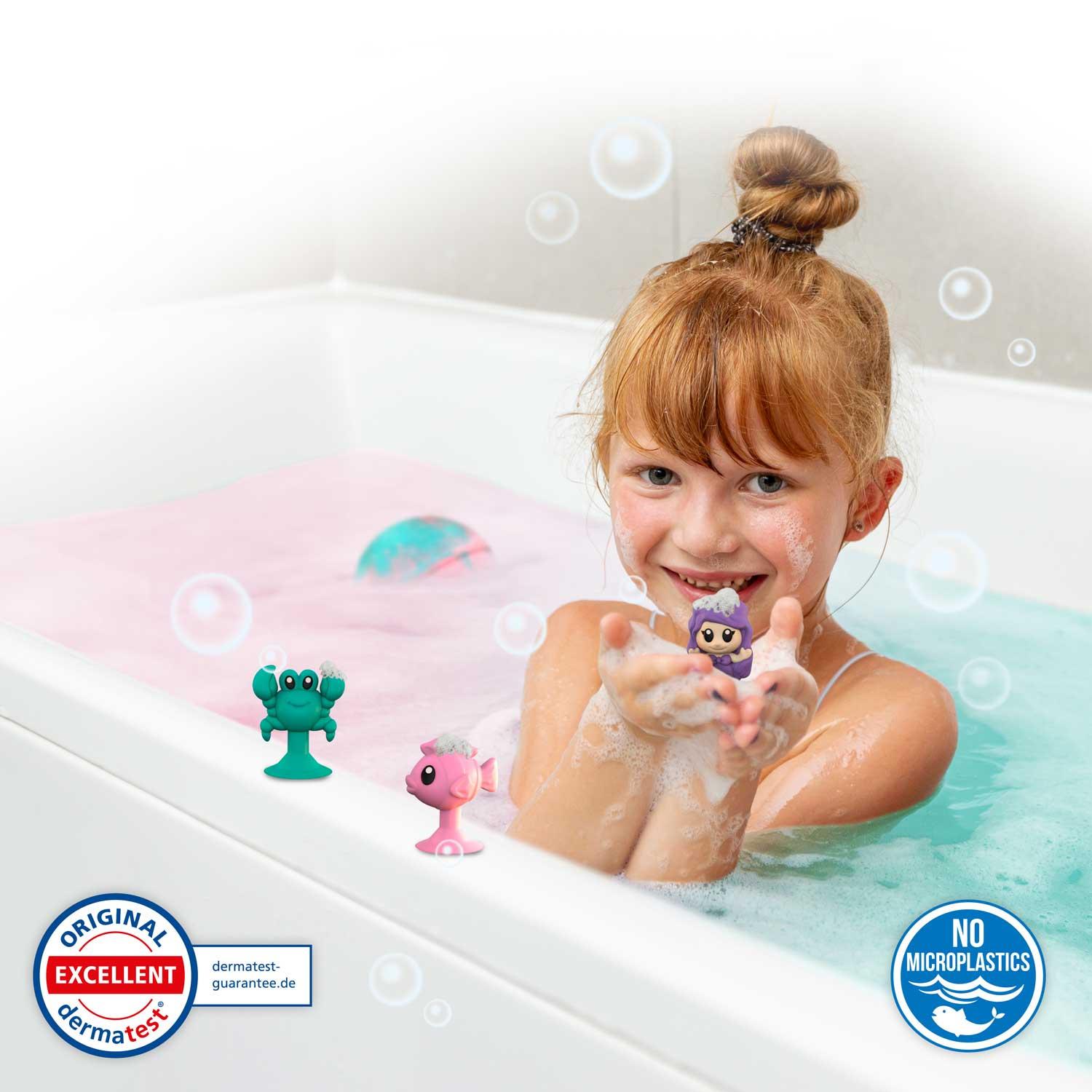 Produktbild CRAZE - INKEE Mermaid Badekugel mit Erdbeerduft - mit Überraschung (1 von 6 Saugnapf-Figuren) 8 von 18