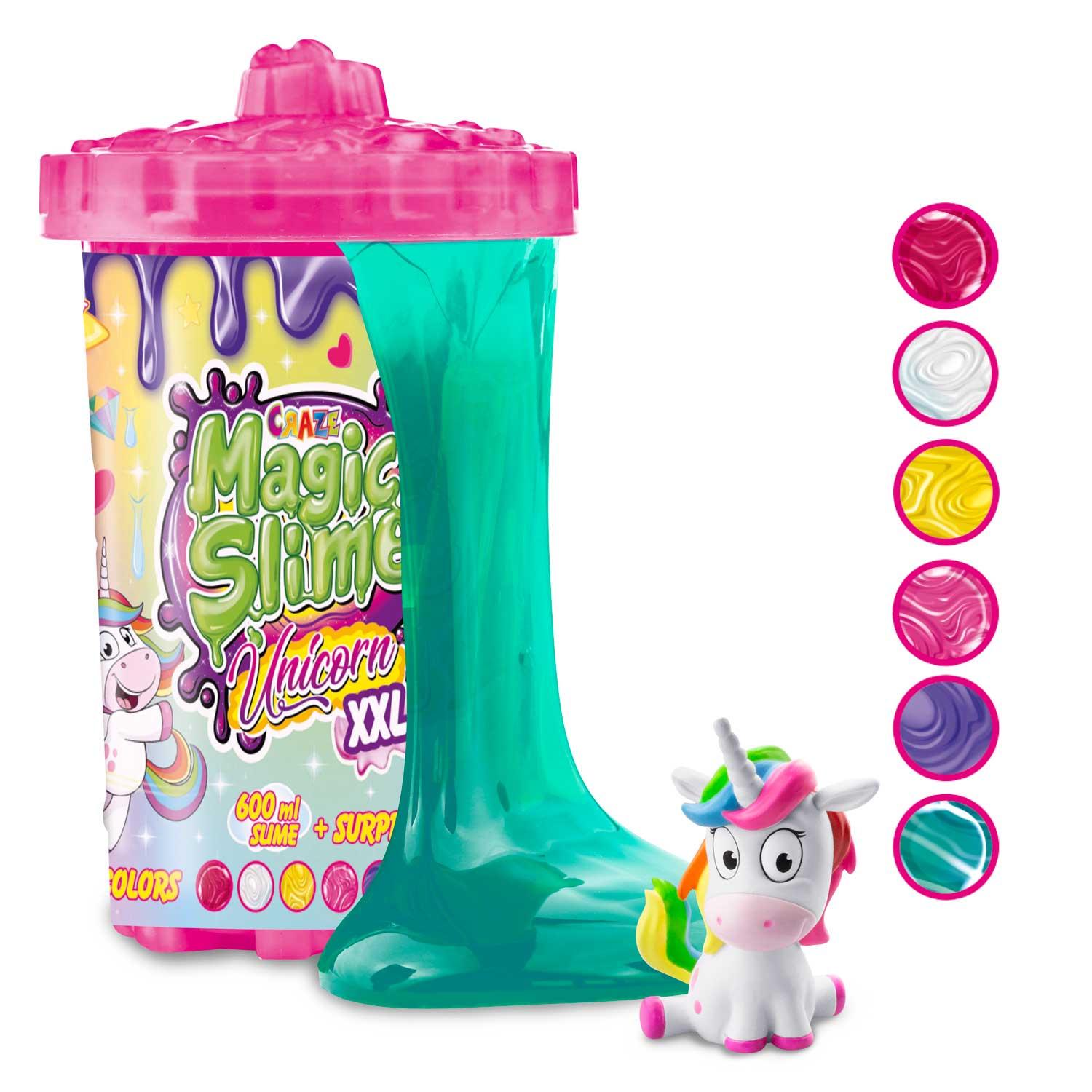 CRAZE - MAGIC SLIME Unicorn XXL Dose mit 600ml Schleim und einer Figur