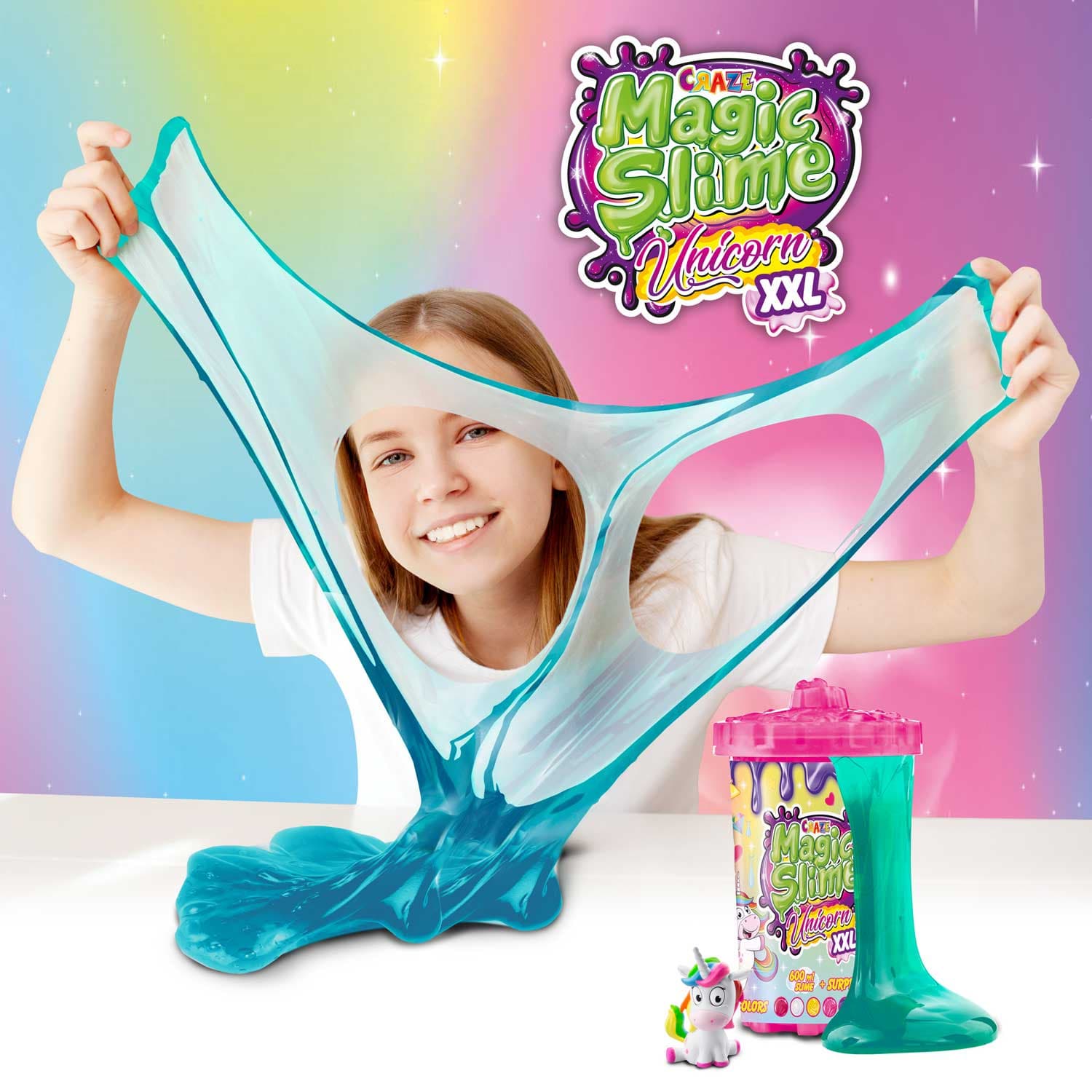 Produktbild CRAZE - MAGIC SLIME Unicorn XXL Dose mit 600ml Schleim und einer Figur 5 von 8