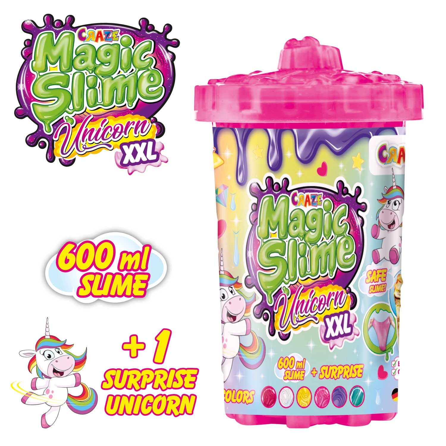 Produktbild CRAZE - MAGIC SLIME Unicorn XXL Dose mit 600ml Schleim und einer Figur 8 von 8