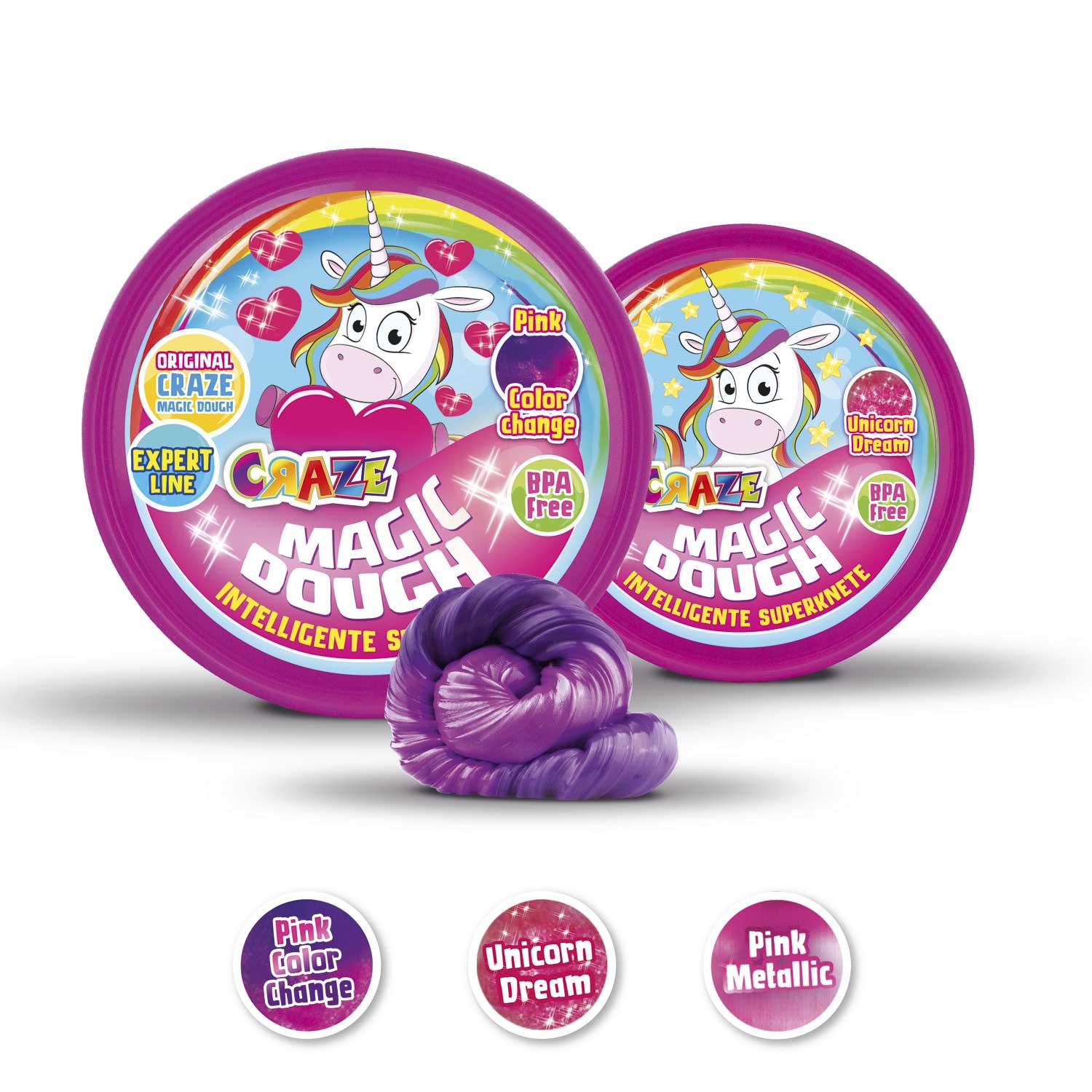 Produktbild CRAZE - MAGIC DOUGH Dose mit 70gr intelligenter Superknete - Unicorn 2 von 11