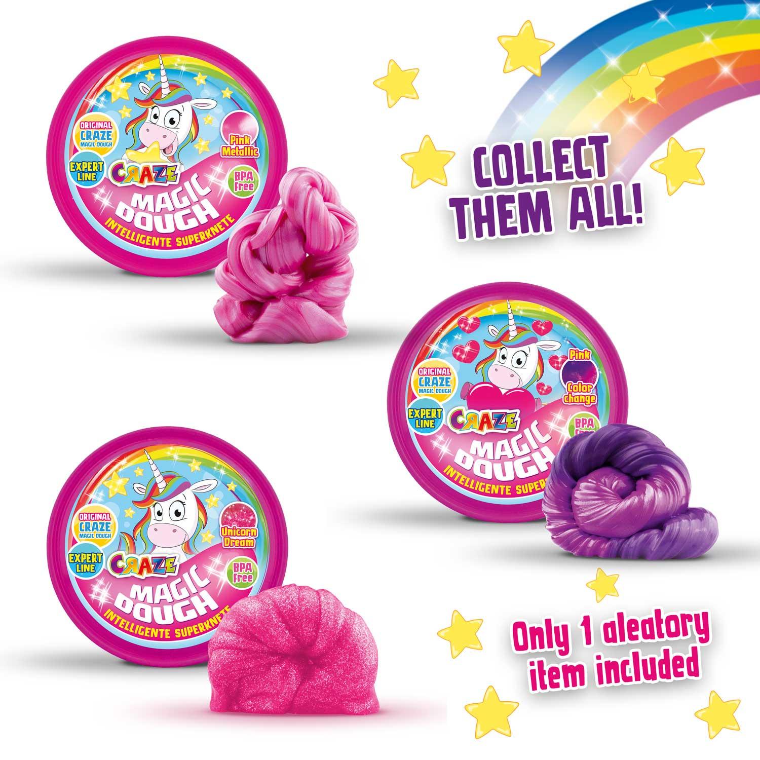 CRAZE - MAGIC DOUGH Dose mit 70gr intelligenter Superknete - Unicorn