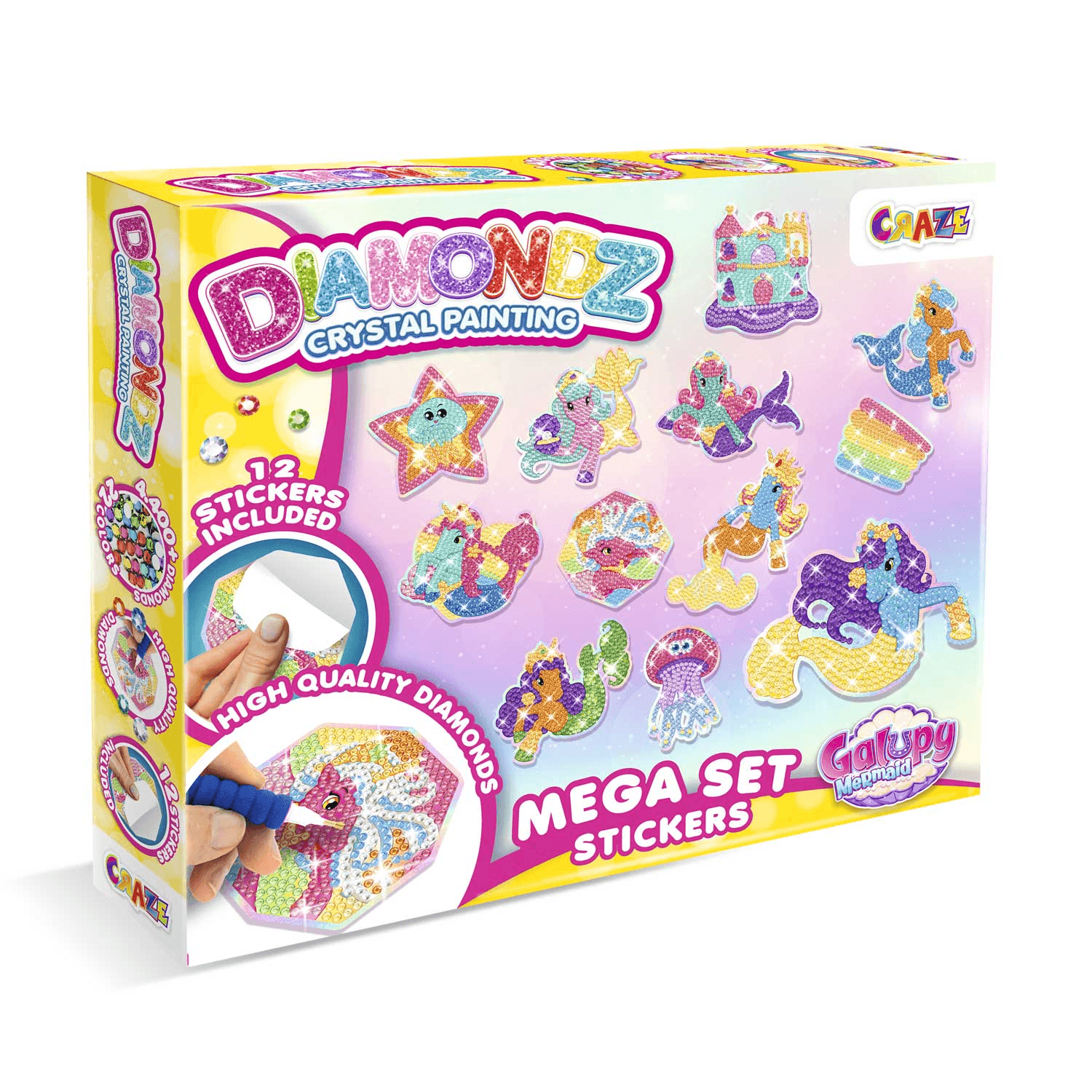 CRAZE DIAMONDZ Galupy Mermaid Mega Set Stickers