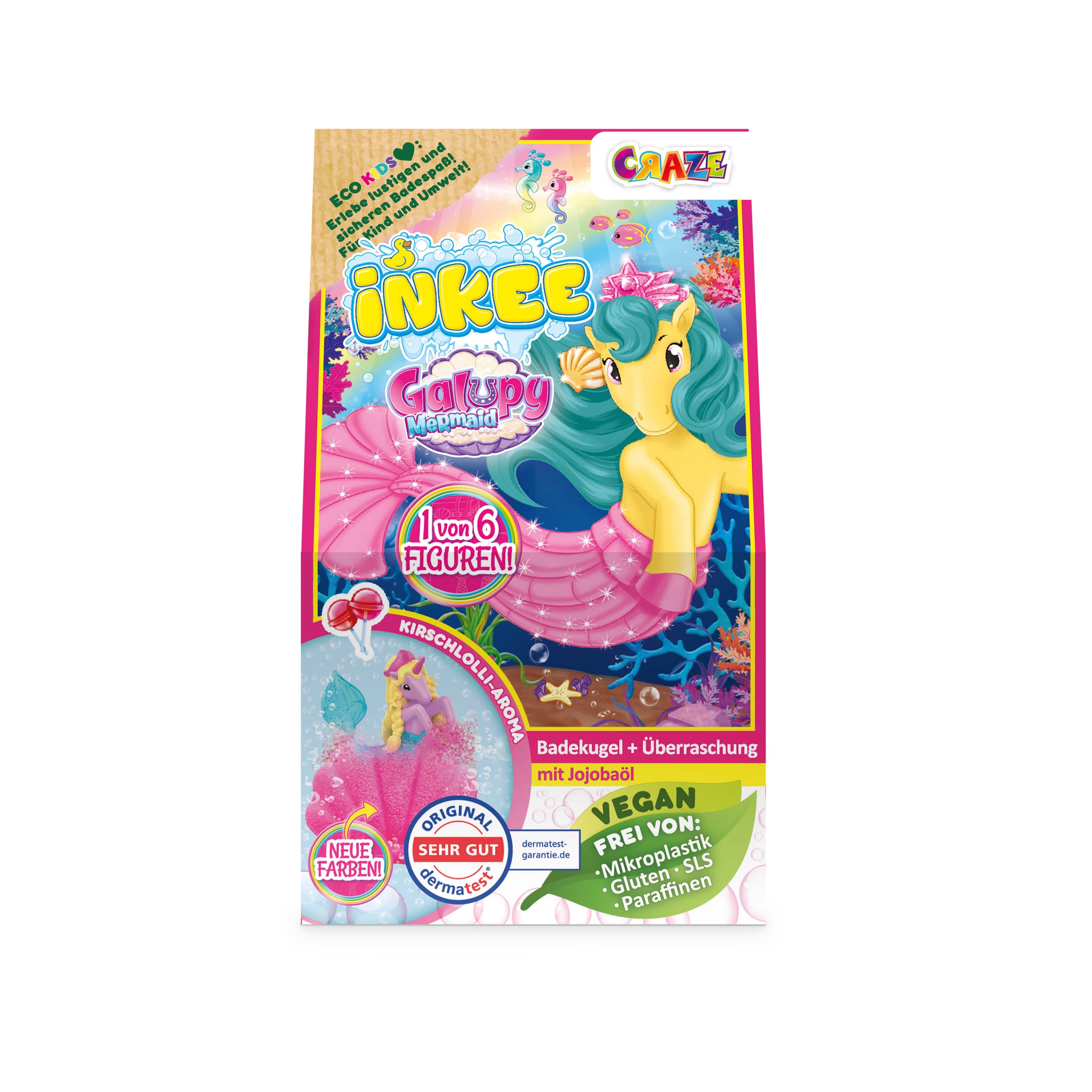CRAZE INKEE Badekugel Galupy Mermaid Geschenkpackung