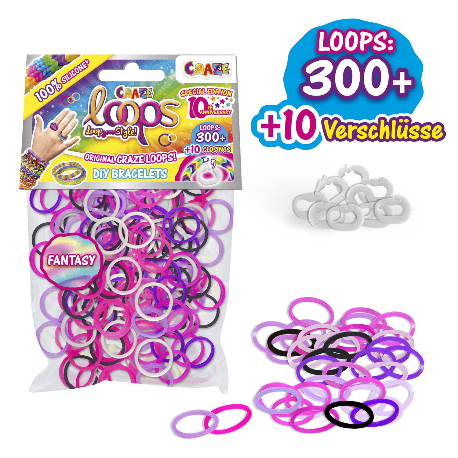 CRAZE LOOPS 300er Bastelset sortiert (Keine Auswahl möglich)