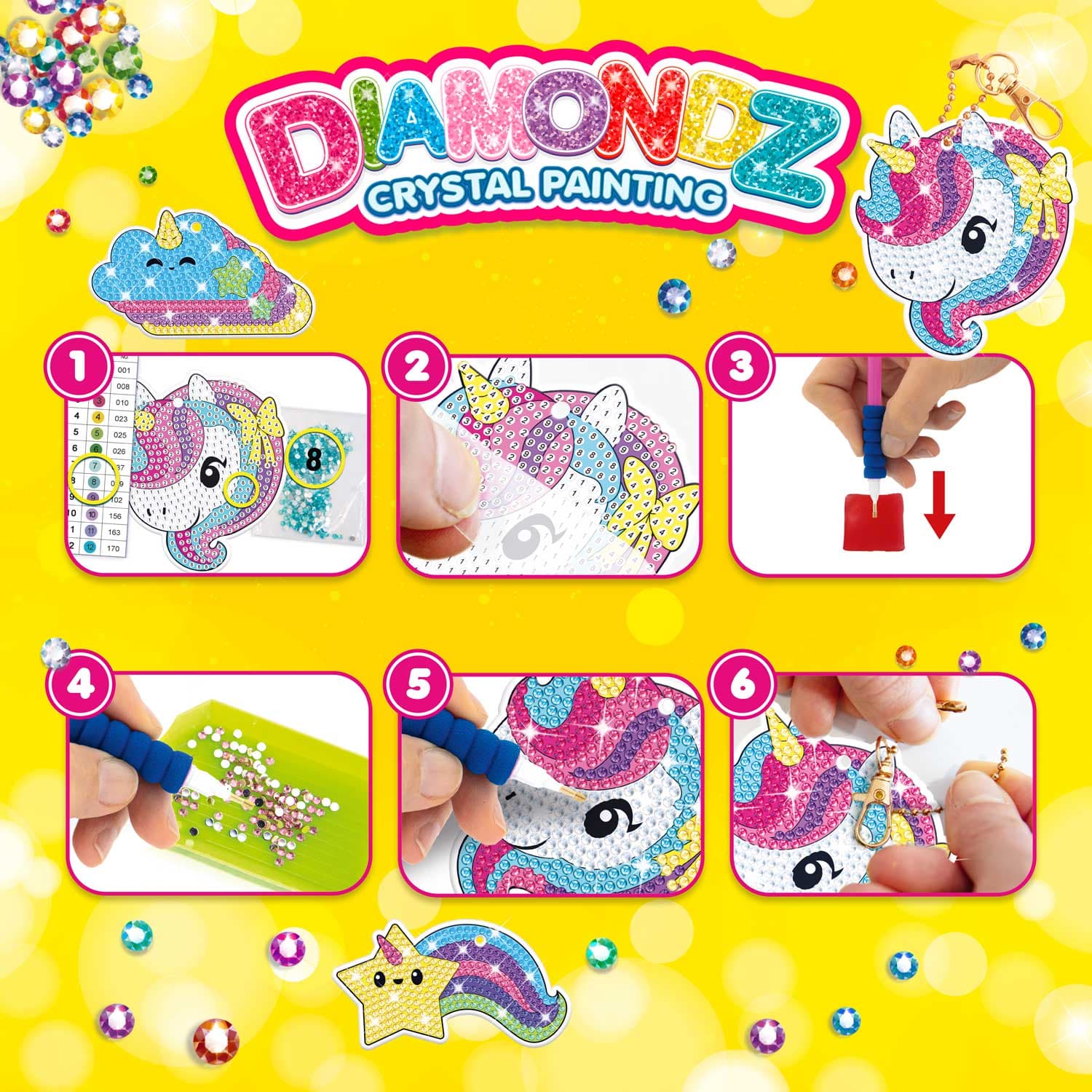 Produktbild CRAZE DIAMONDZ Keychain Set Unicorn Fun Series 4 von 9