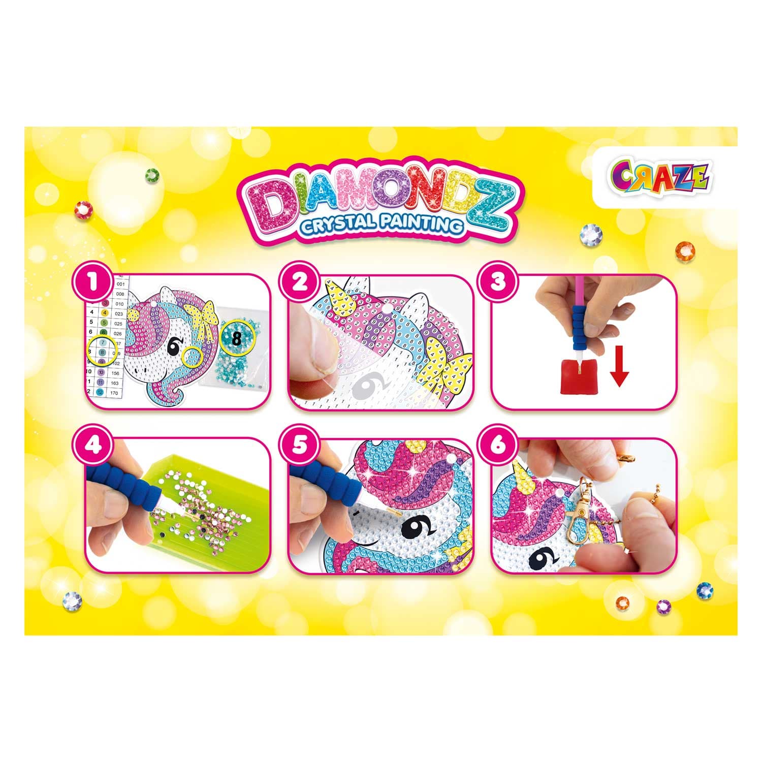 Produktbild CRAZE DIAMONDZ Keychain Set Unicorn Fun Series 3 von 9