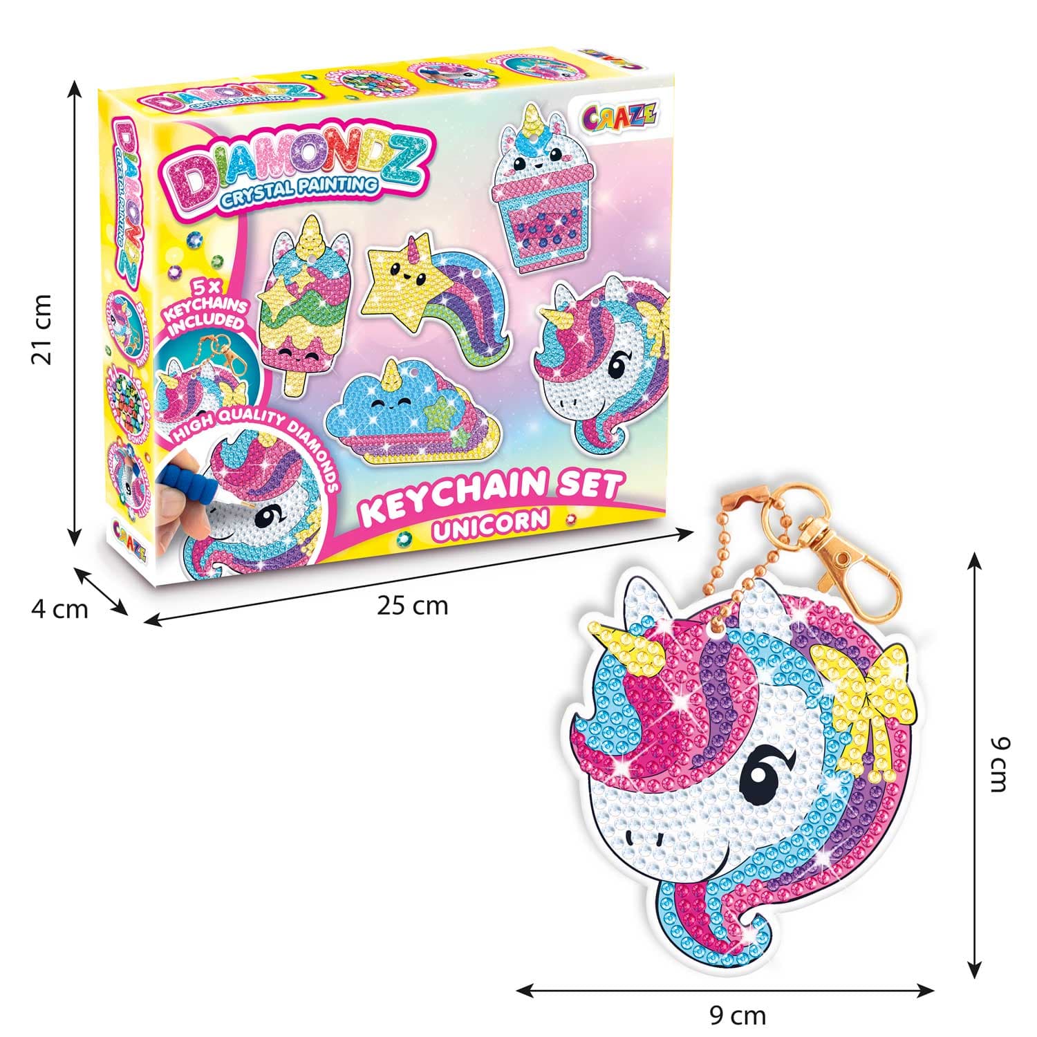 Produktbild CRAZE DIAMONDZ Keychain Set Unicorn Fun Series 2 von 9
