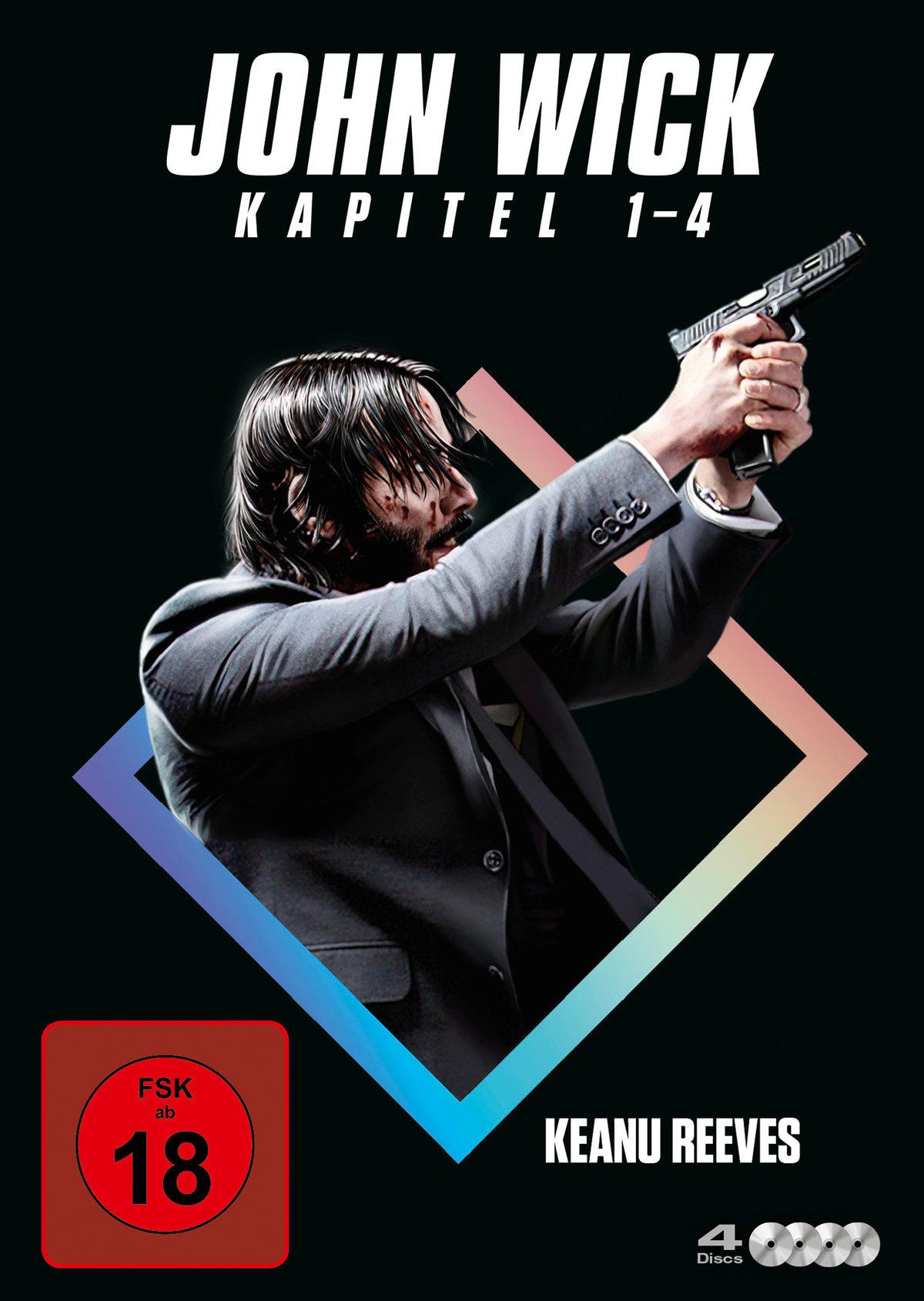 John Wick - Kapitel 1-4  [4 DVDs]
