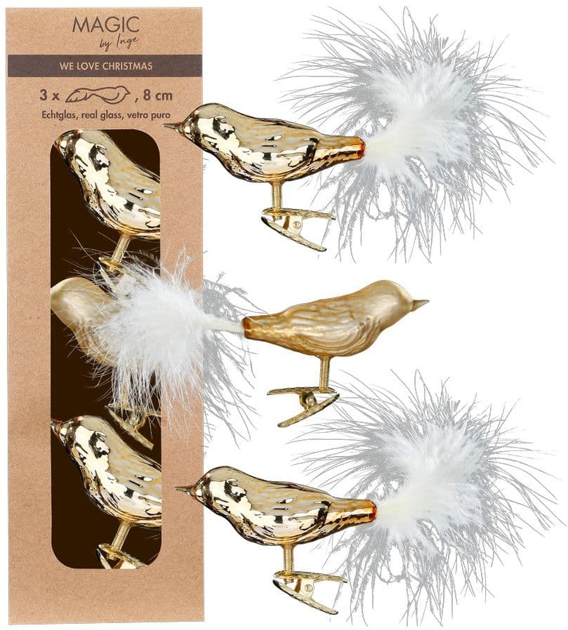 Holly&Jolly Vogel aus Glas