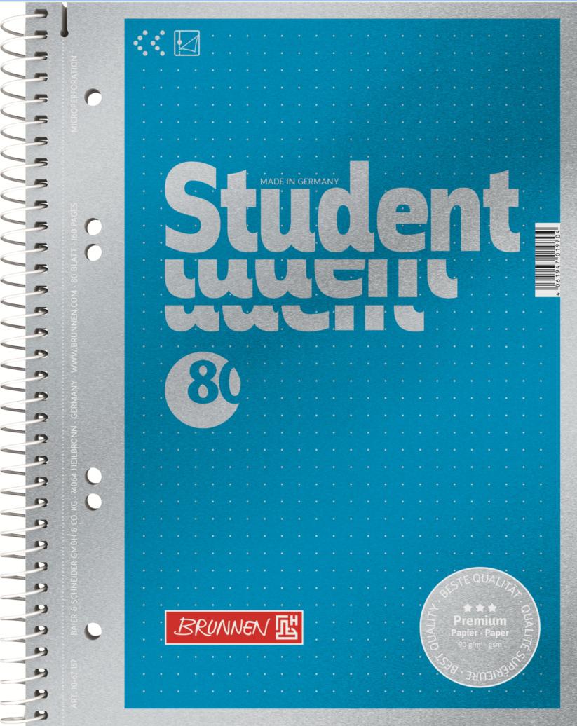 BRUNNEN Collegeblock Student A5 dotted