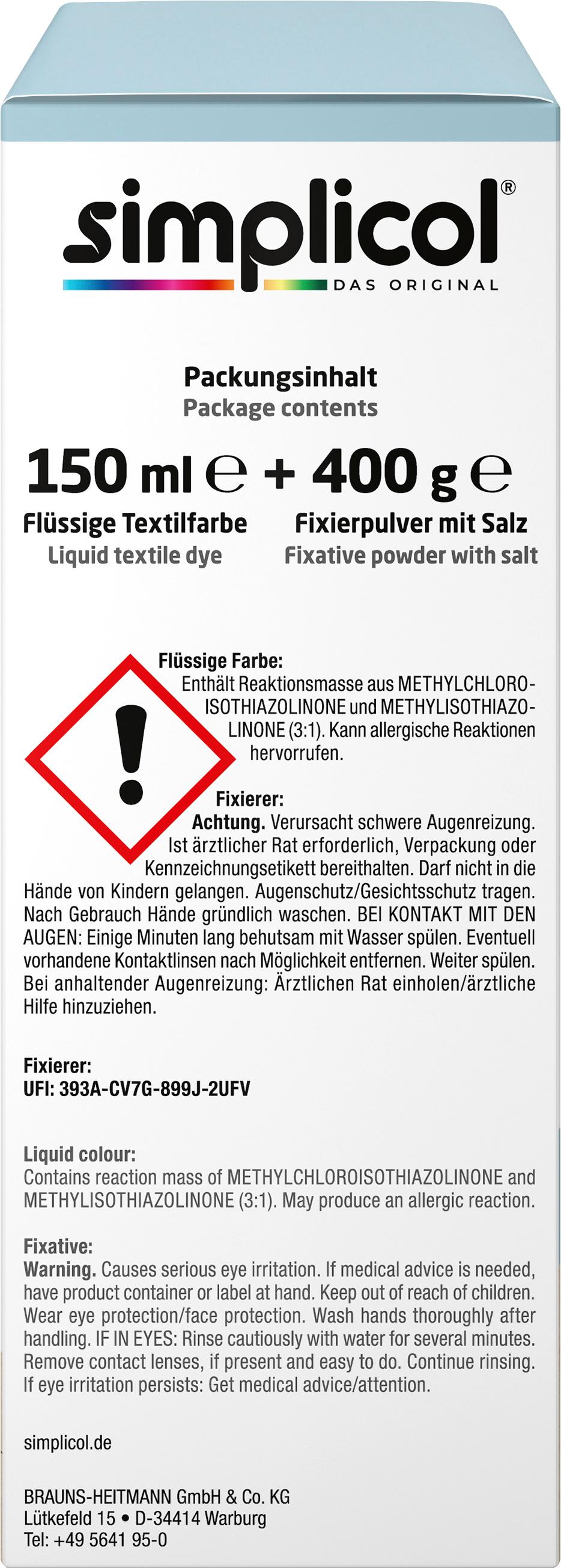 Produktbild simplicol Textilfarbe intensiv Gletscher-blau 3 von 9