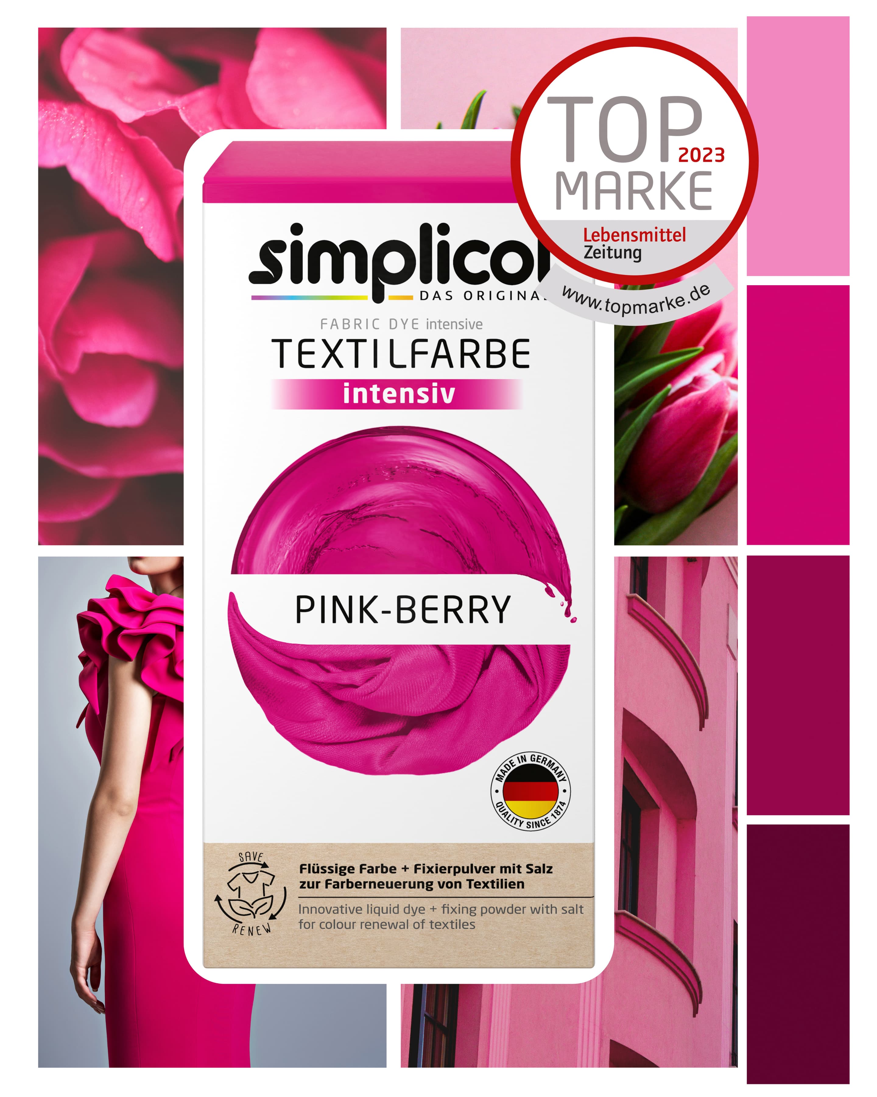 Produktbild Simplicol Textilfarbe Intensiv Pink-Berry 3 von 10