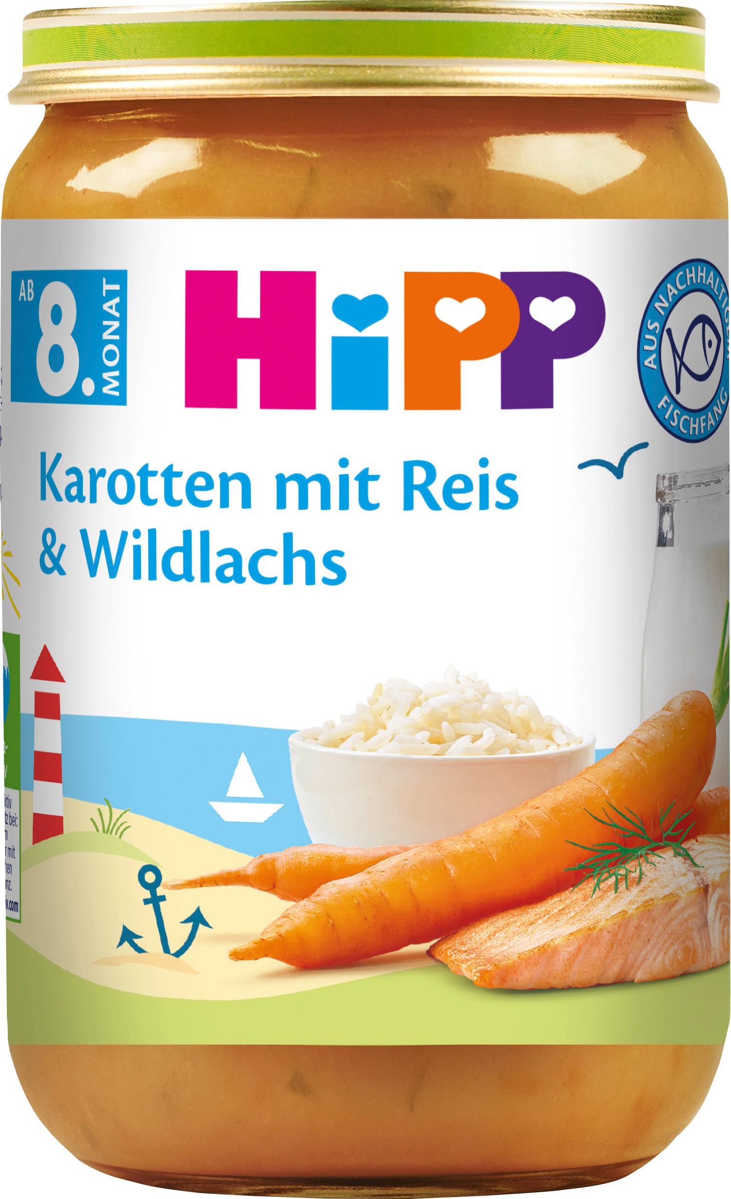 HiPP Bio Menüs Karotten mit Reis&Wildlachs
