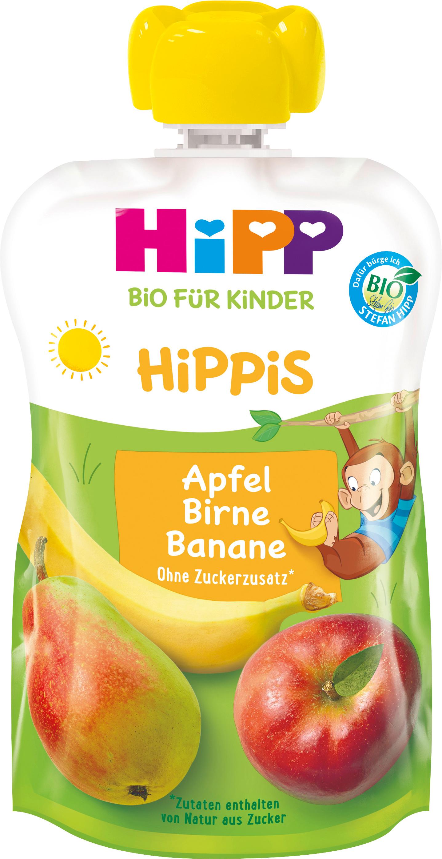 HiPP Bio für Kinder HiPPiS im Quteschbeutel Apfel-Birne-Banane ohne Zuckerzusatz