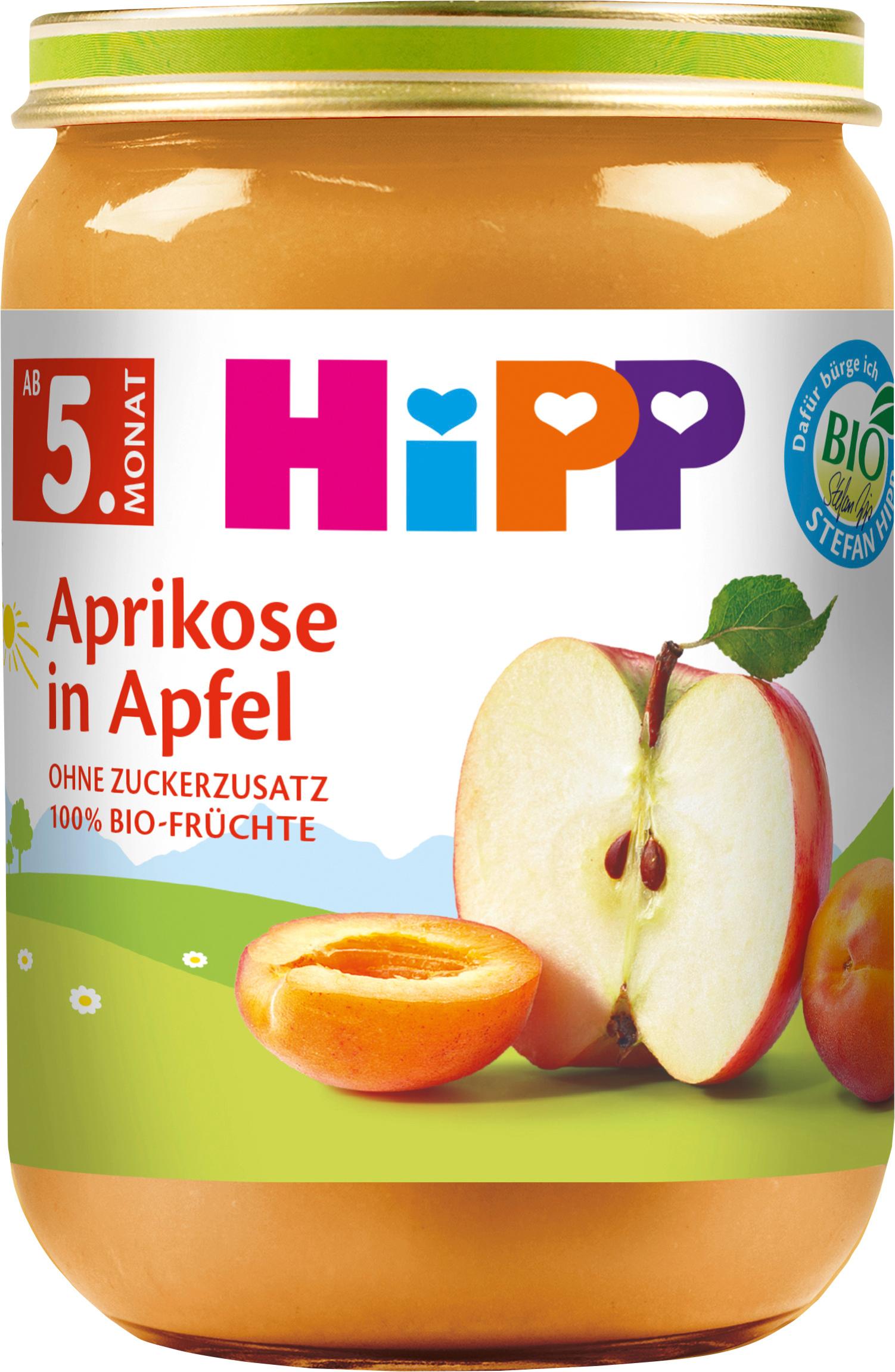 HiPP Bio Früchte Aprikose in Apfel