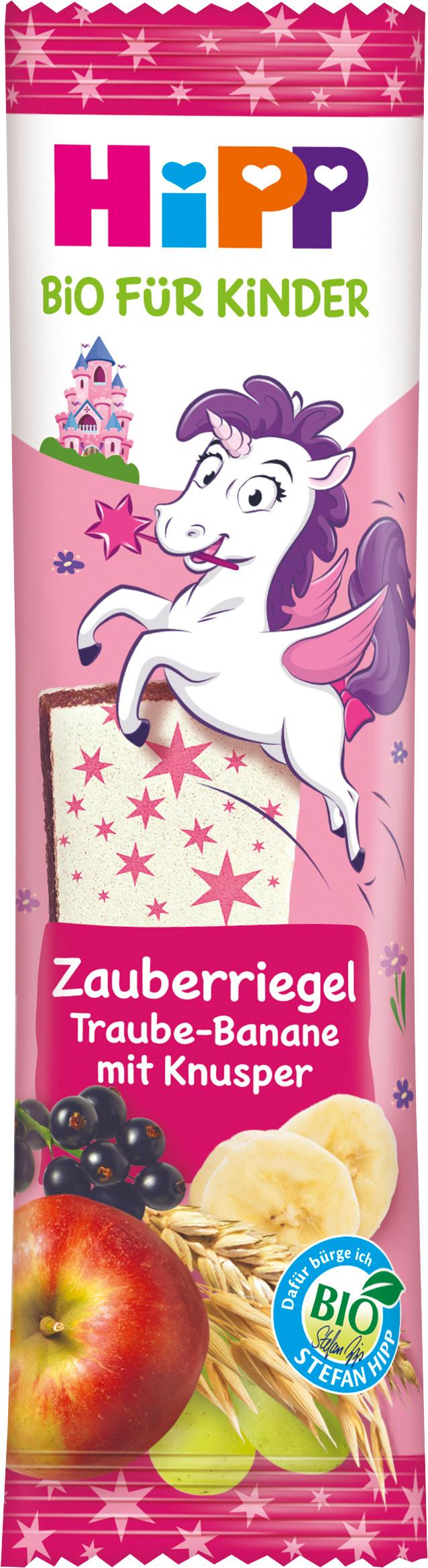 HiPP Bio für Kinder: Zauber Riegel Traube-Banane mit Knusper
