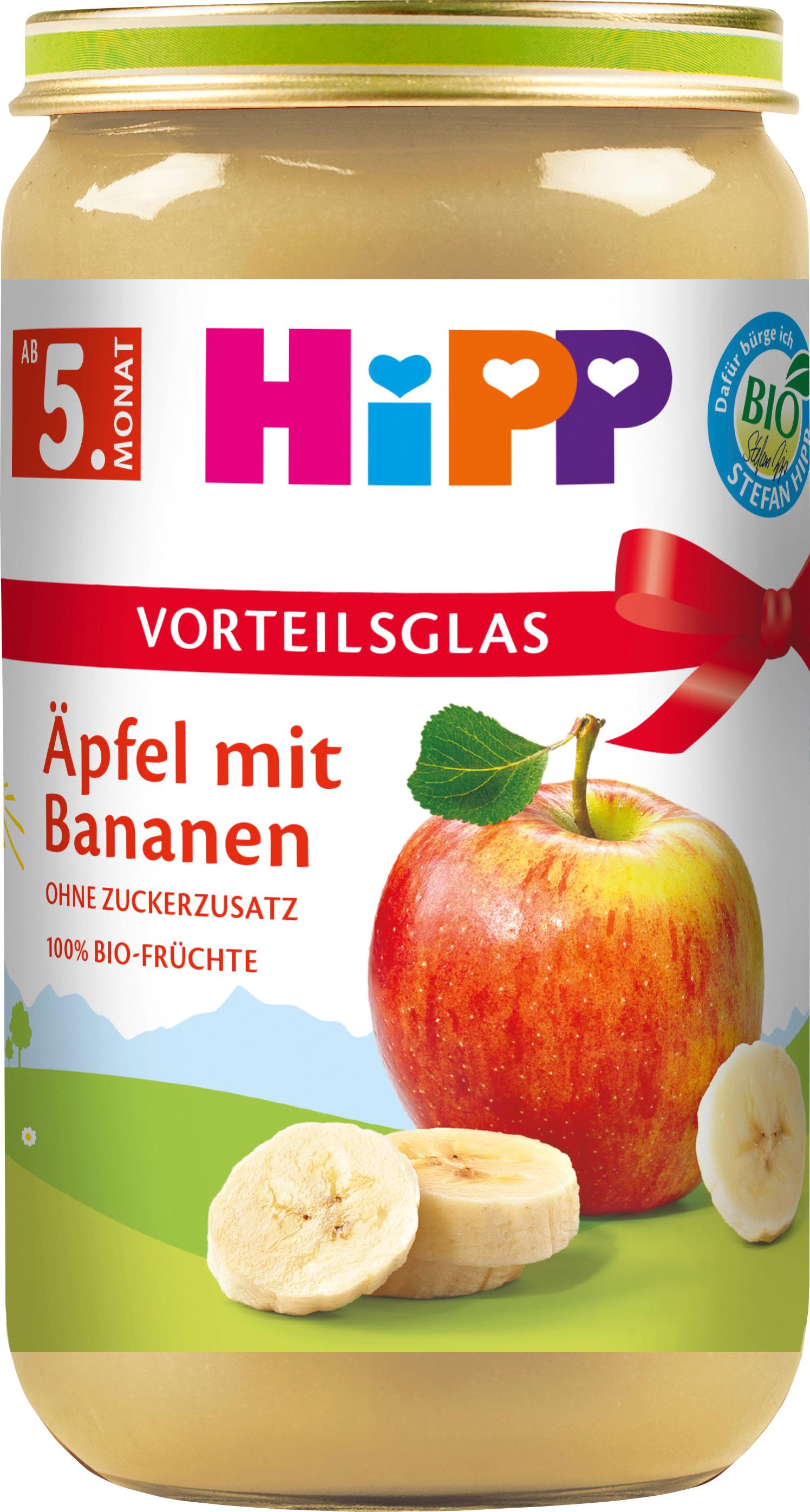 HiPP Bio Früchte Äpfel mit Bananen