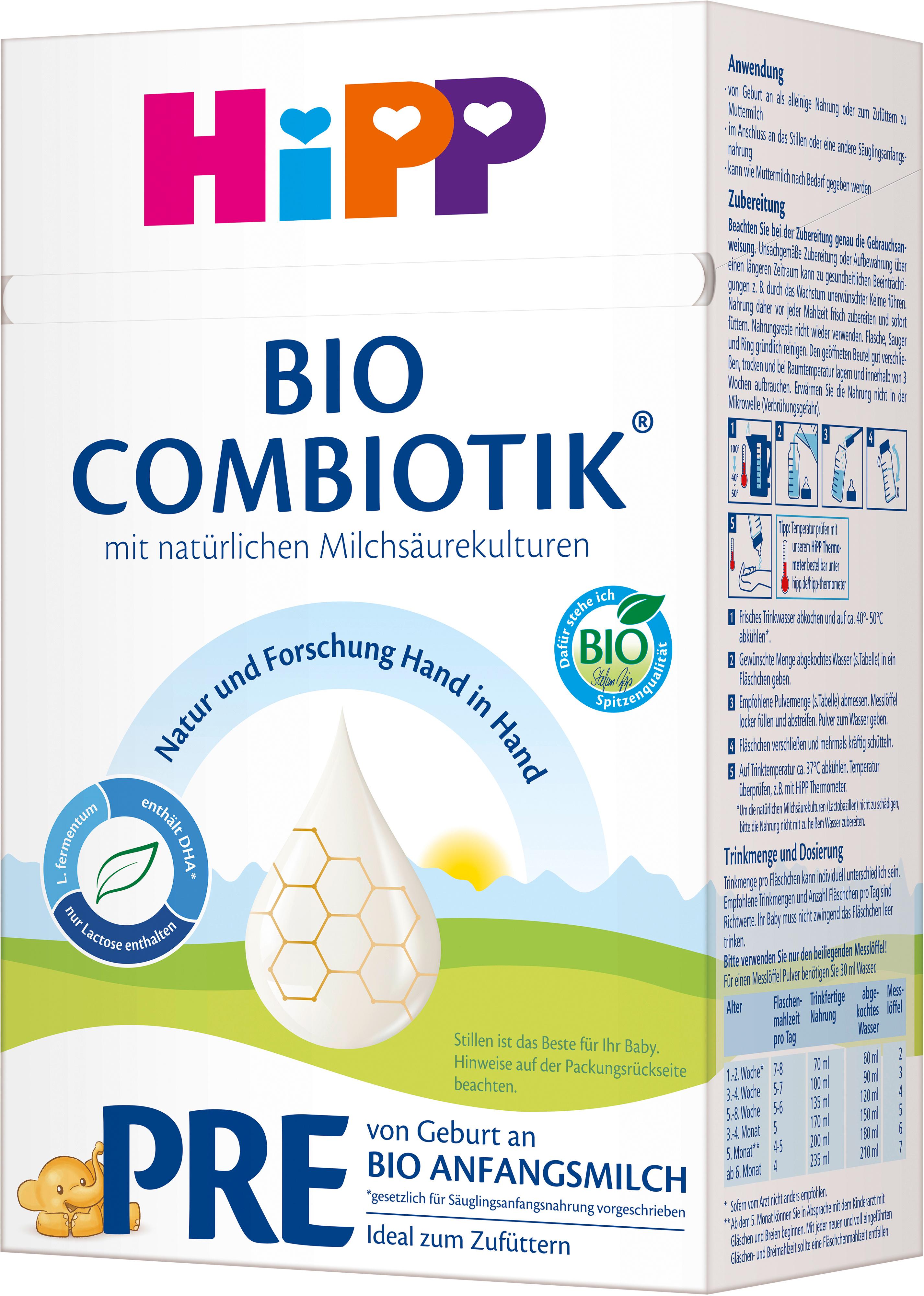 Produktbild HiPP Bio Milchnahrung PRE BIO Combiotik® 2 von 3