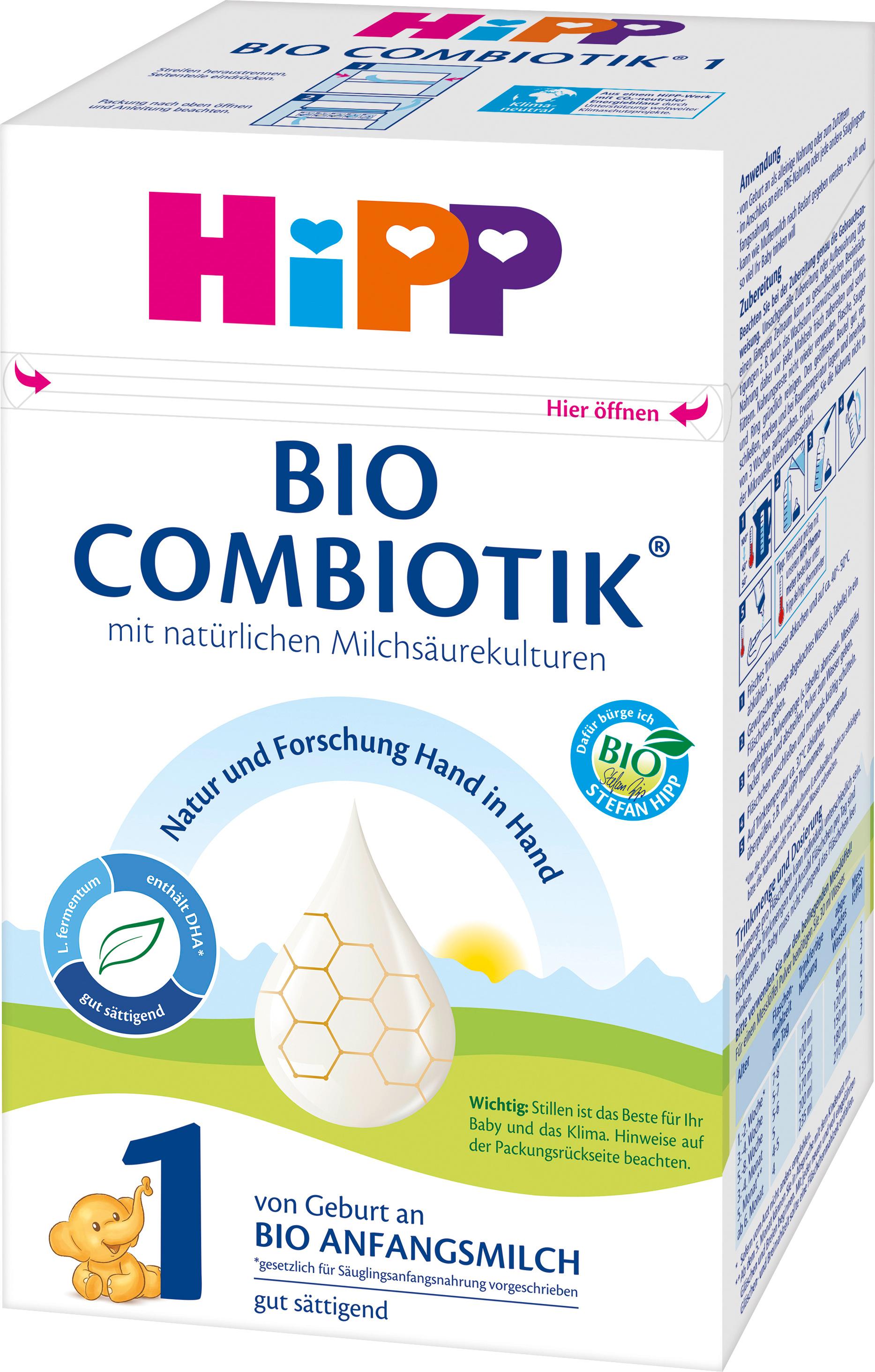 Produktbild HiPP Milchnahrung BIO Combiotik®: Bio Anfangsmilch 2 von 2