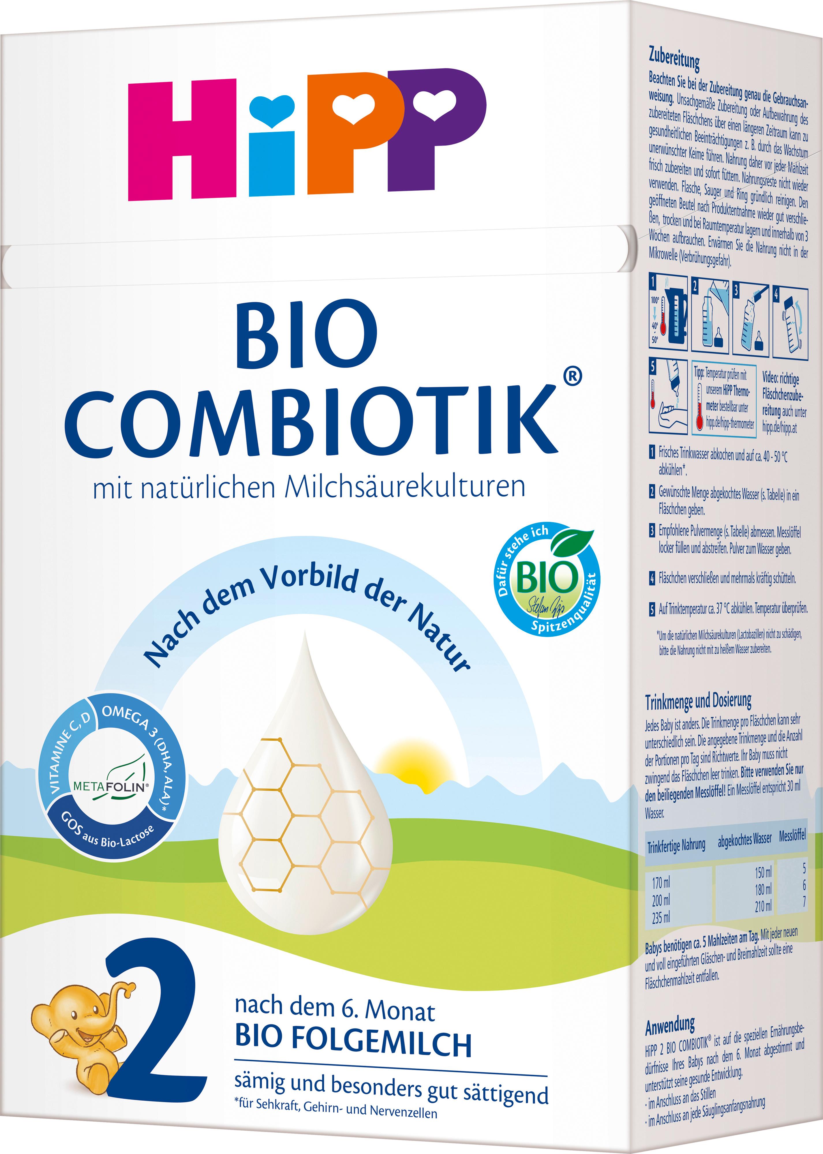 Produktbild HiPP Bio Milchnahrung 2 BIO Combiotik® 2 von 2