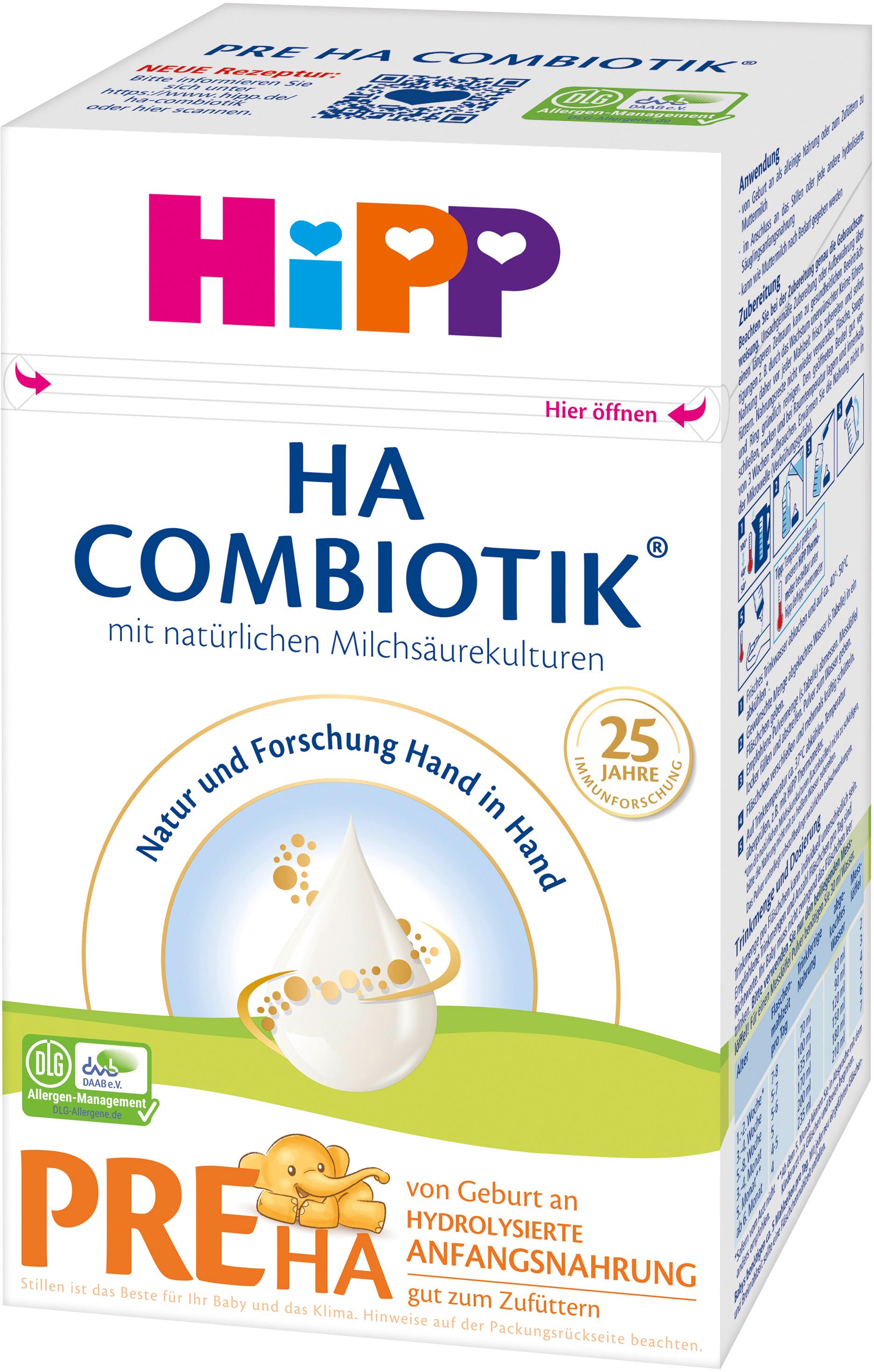 HIPP Milchnahrung HA Combiotik: HIPP Pre HA Anfangsnahrung