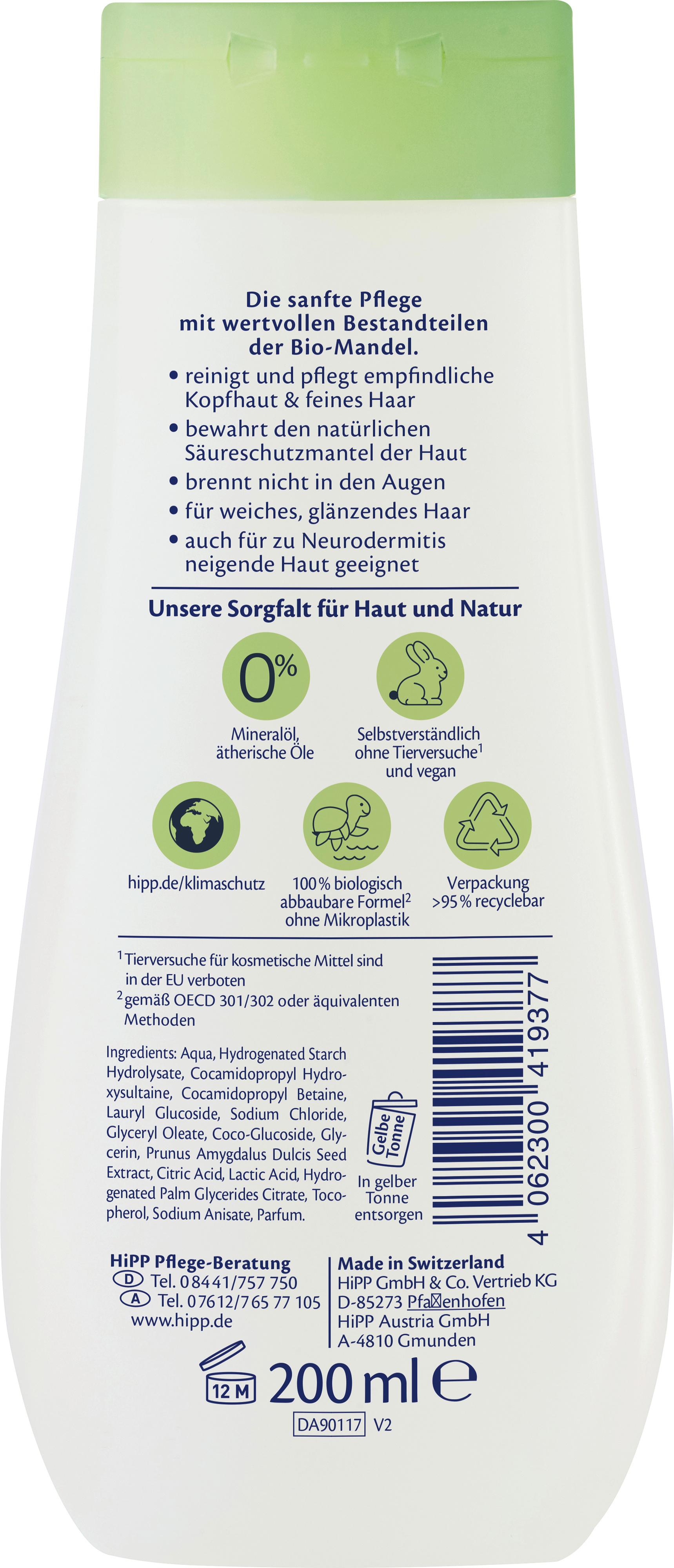 Produktbild HiPP Babysanft Baby Shampoo Sensitive 2 von 2