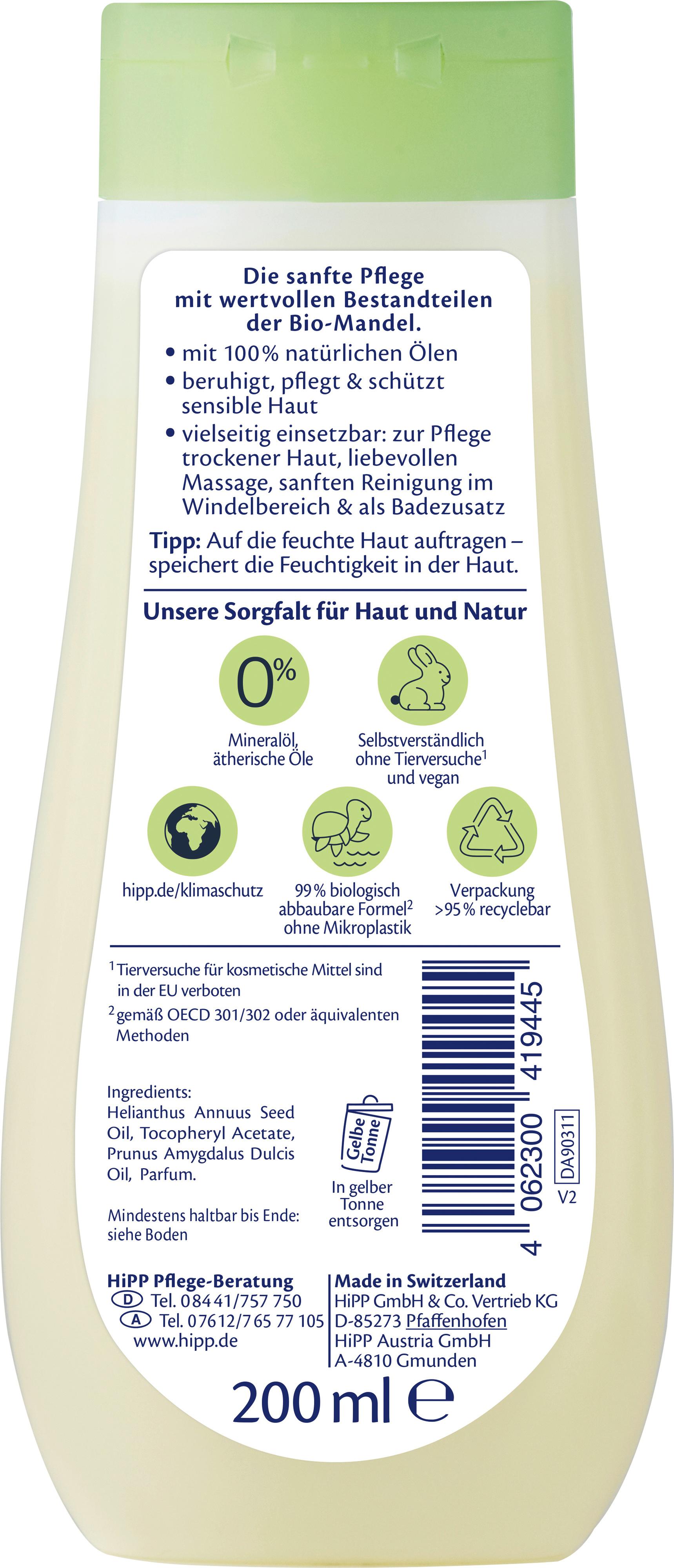 Produktbild HiPP Babysanft Pflegeöl Sensitiv 2 von 2
