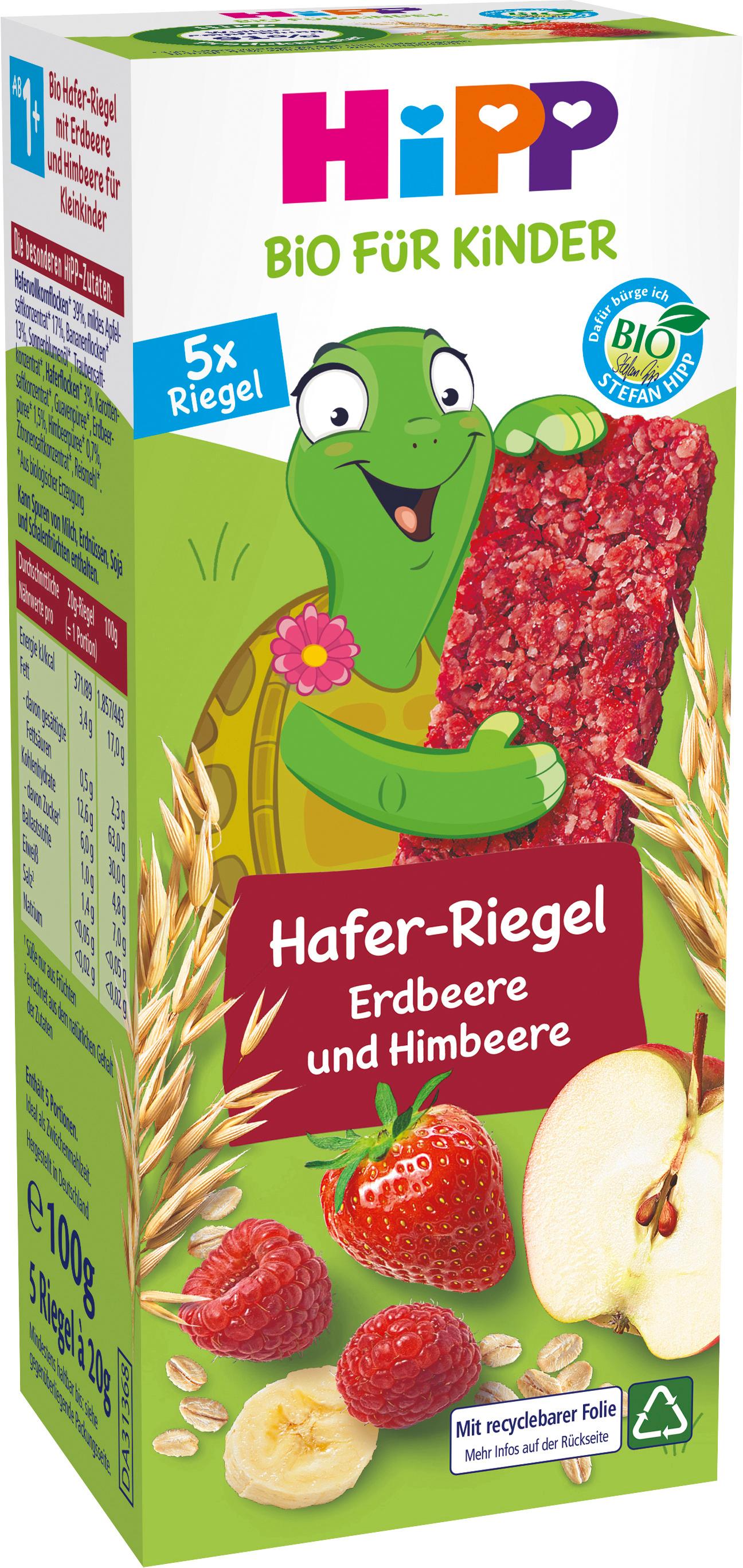 Produktbild HiPP Bio für Kinder Hafer Riegel Erdbeere&Himbeere 2 von 2