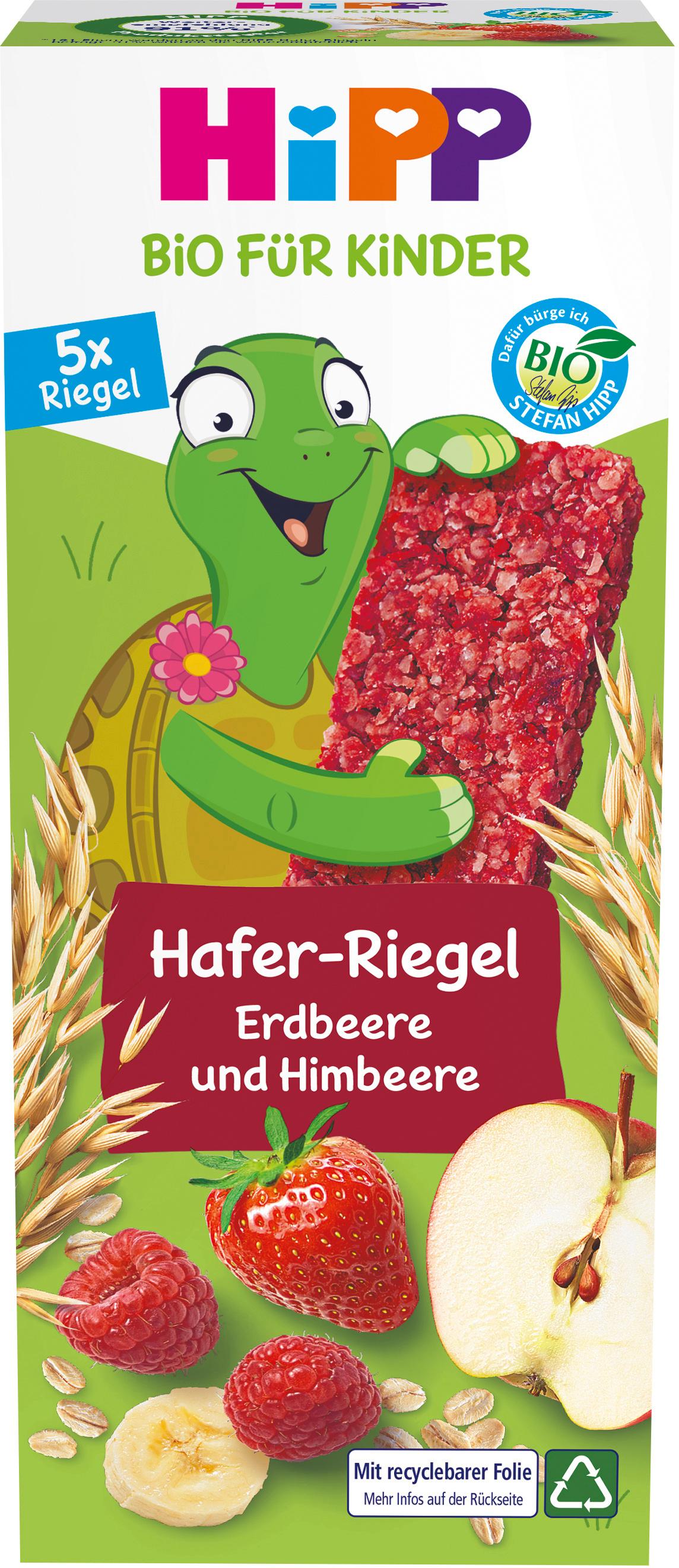 HiPP Bio für Kinder Hafer Riegel Erdbeere&Himbeere