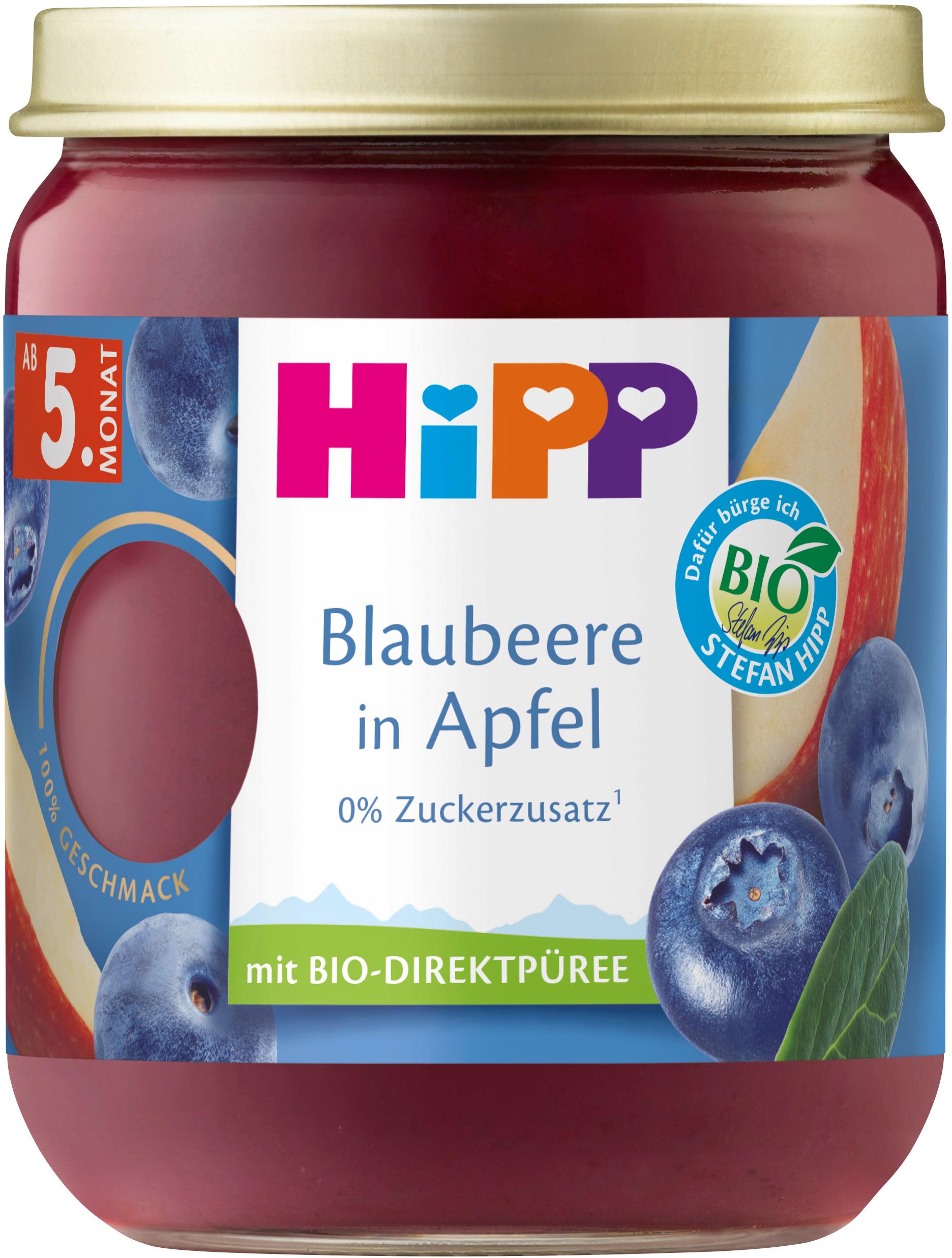 HiPP Bio Früchte Blaubeere in Apfel