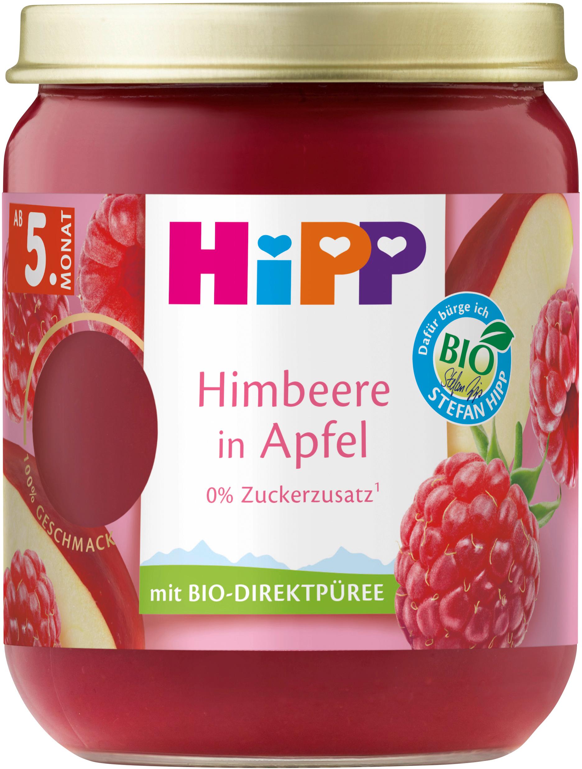 HiPP Bio Babygläschen Himbeere in Apfel