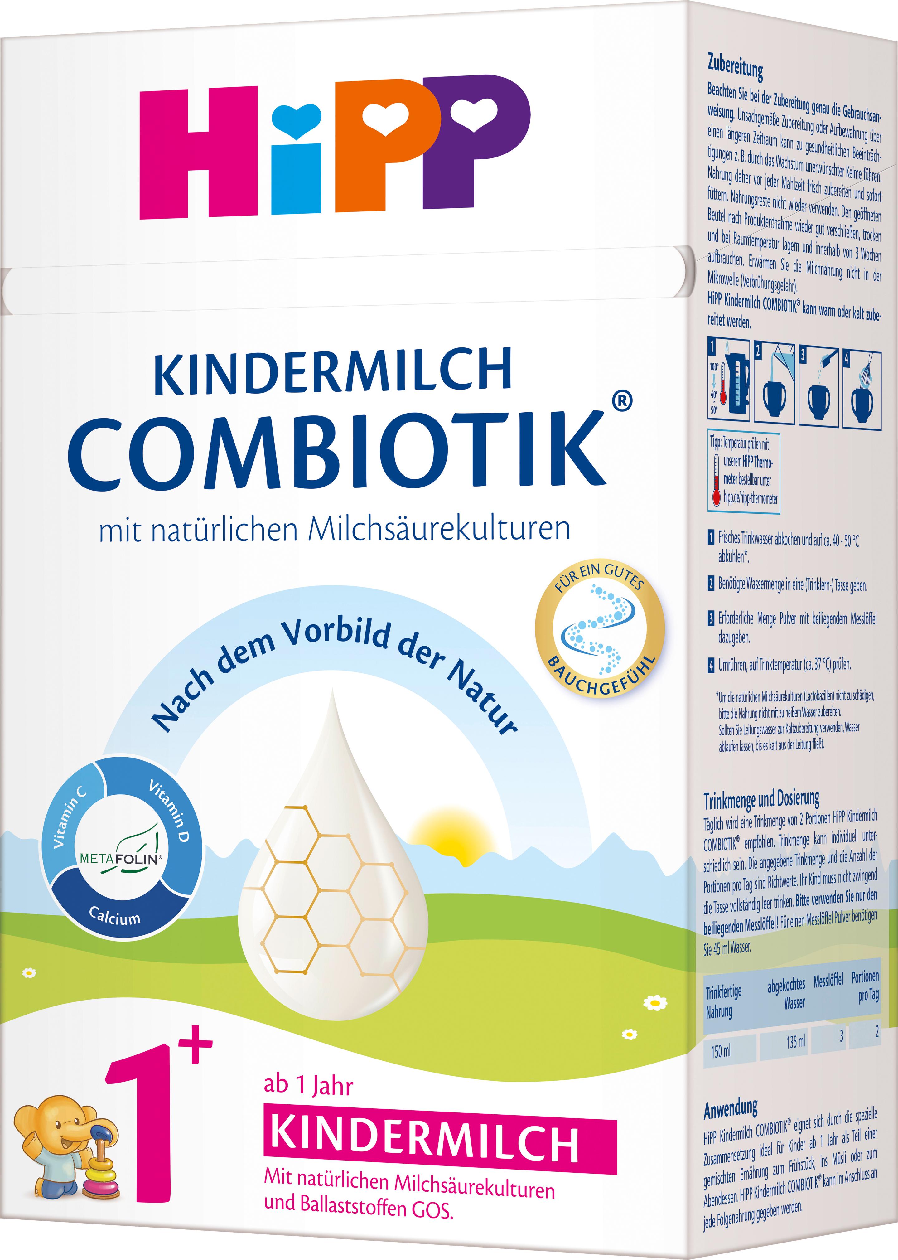 Produktbild HiPP Milchnahrung Kindermilch Combiotik® 1+ 2 von 2
