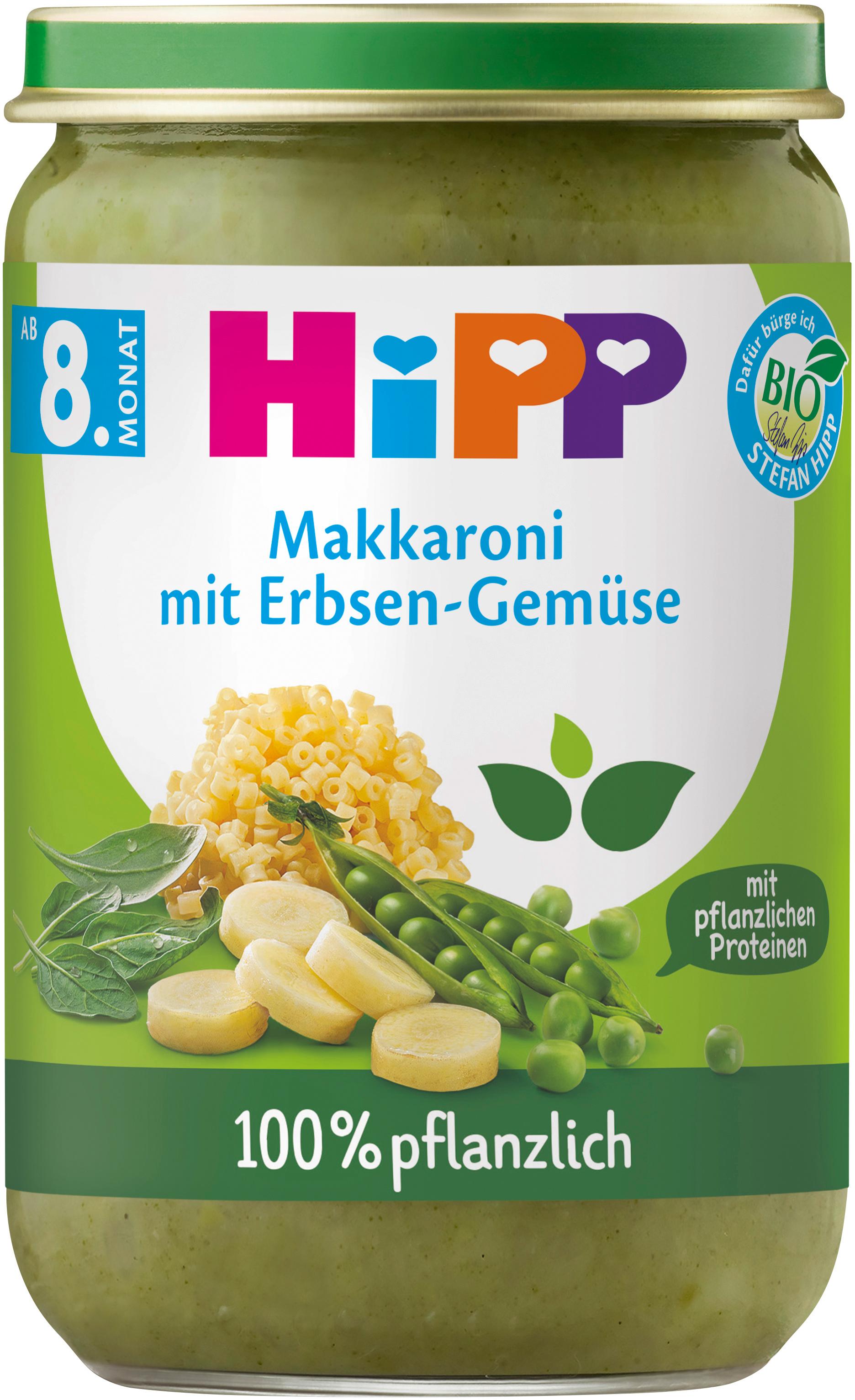 Hipp Makkaroni mit Erbsen-Gemüse