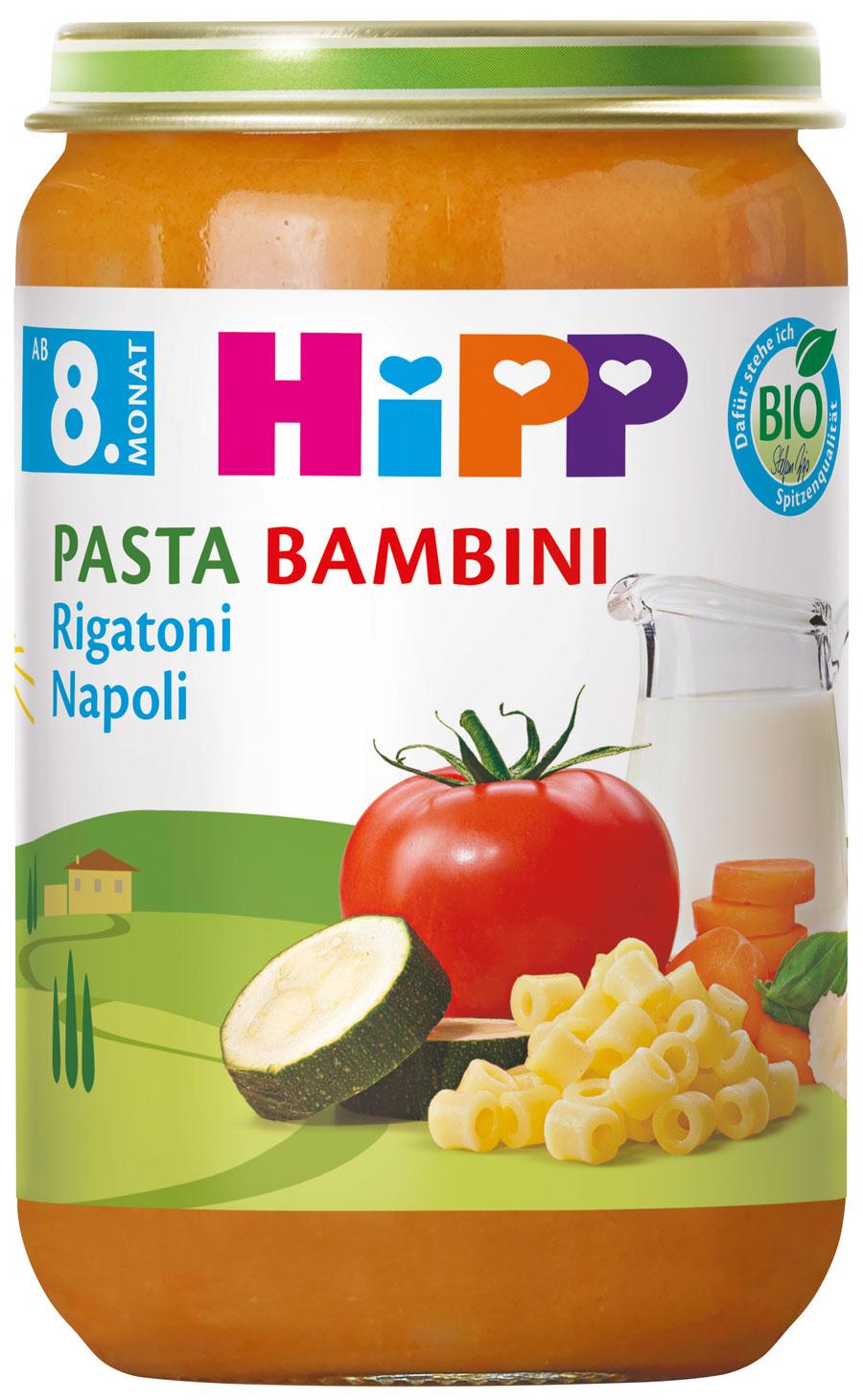 HiPP Bio Menüs Pasta Bambini, Rigatoni Napoli