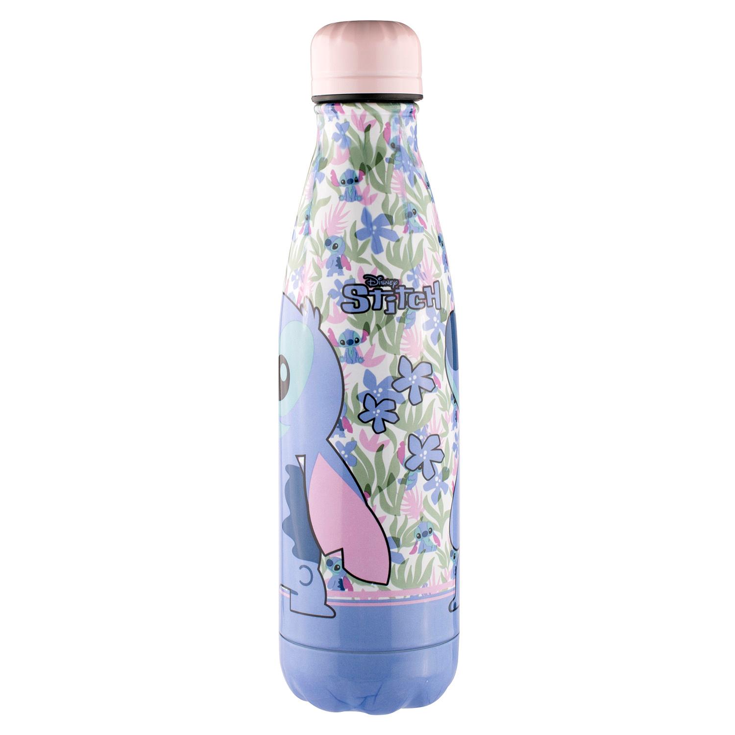 Produktbild Disney Stitch Trinkflasche aus Edelstahl - auslaufsicheres Deckeldesign - 500ml - Rosa 3 von 3